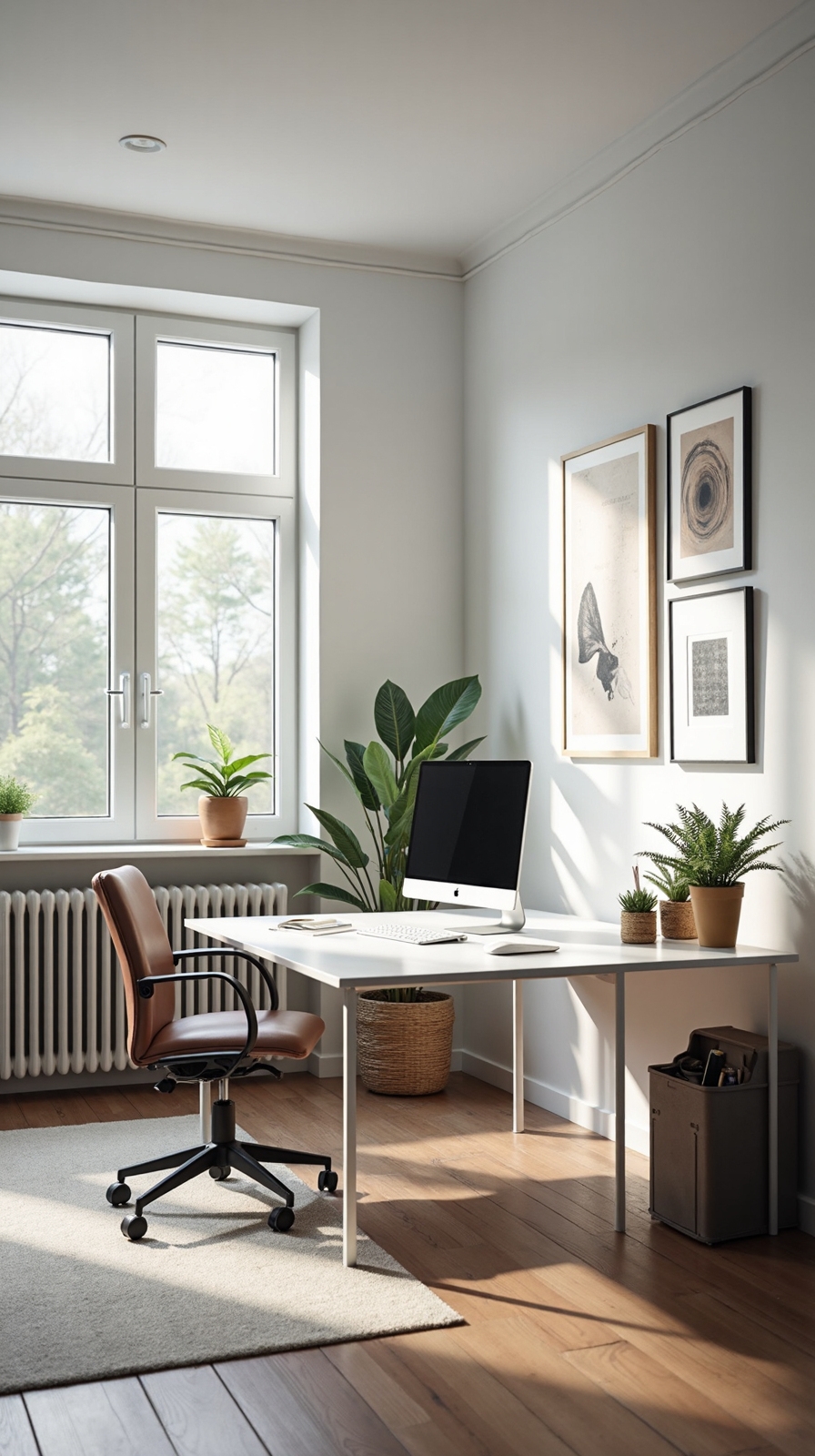 desk positioning reduces window glare