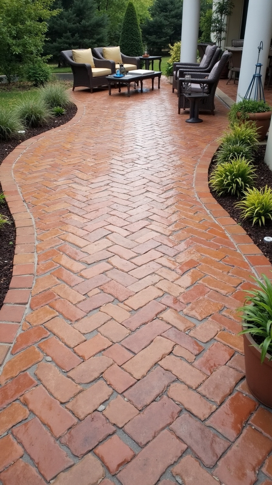 distinctive visually striking durable customizable concrete patio