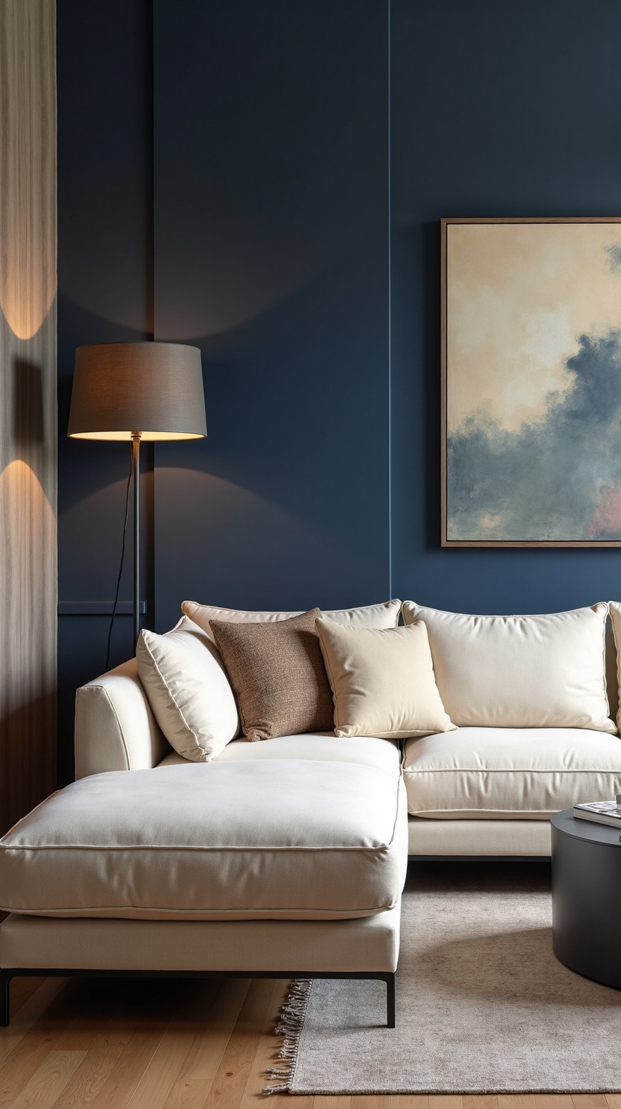 dramatic accent wall transforms living room