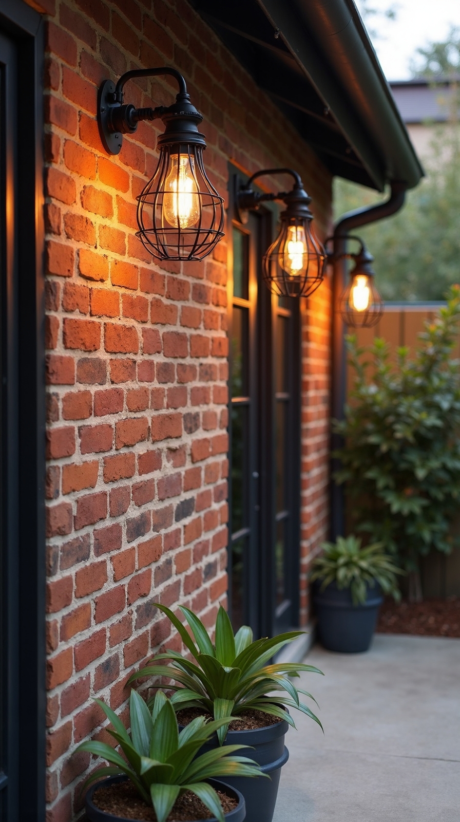 dramatic industrial outdoor pendant lighting
