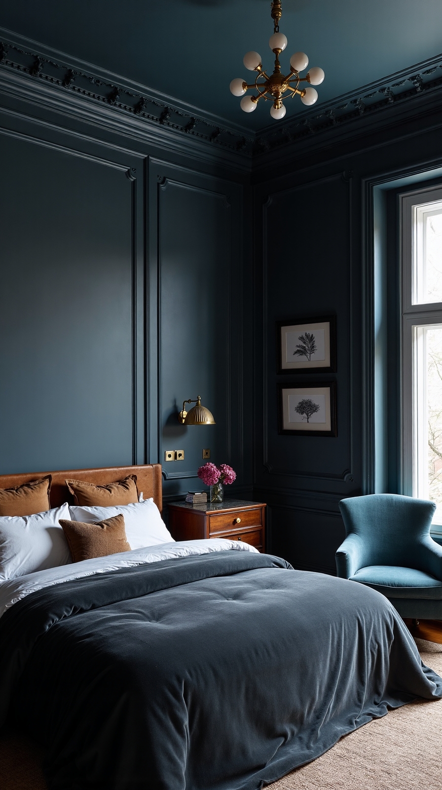 dramatic intimate expansive bedroom sanctuary