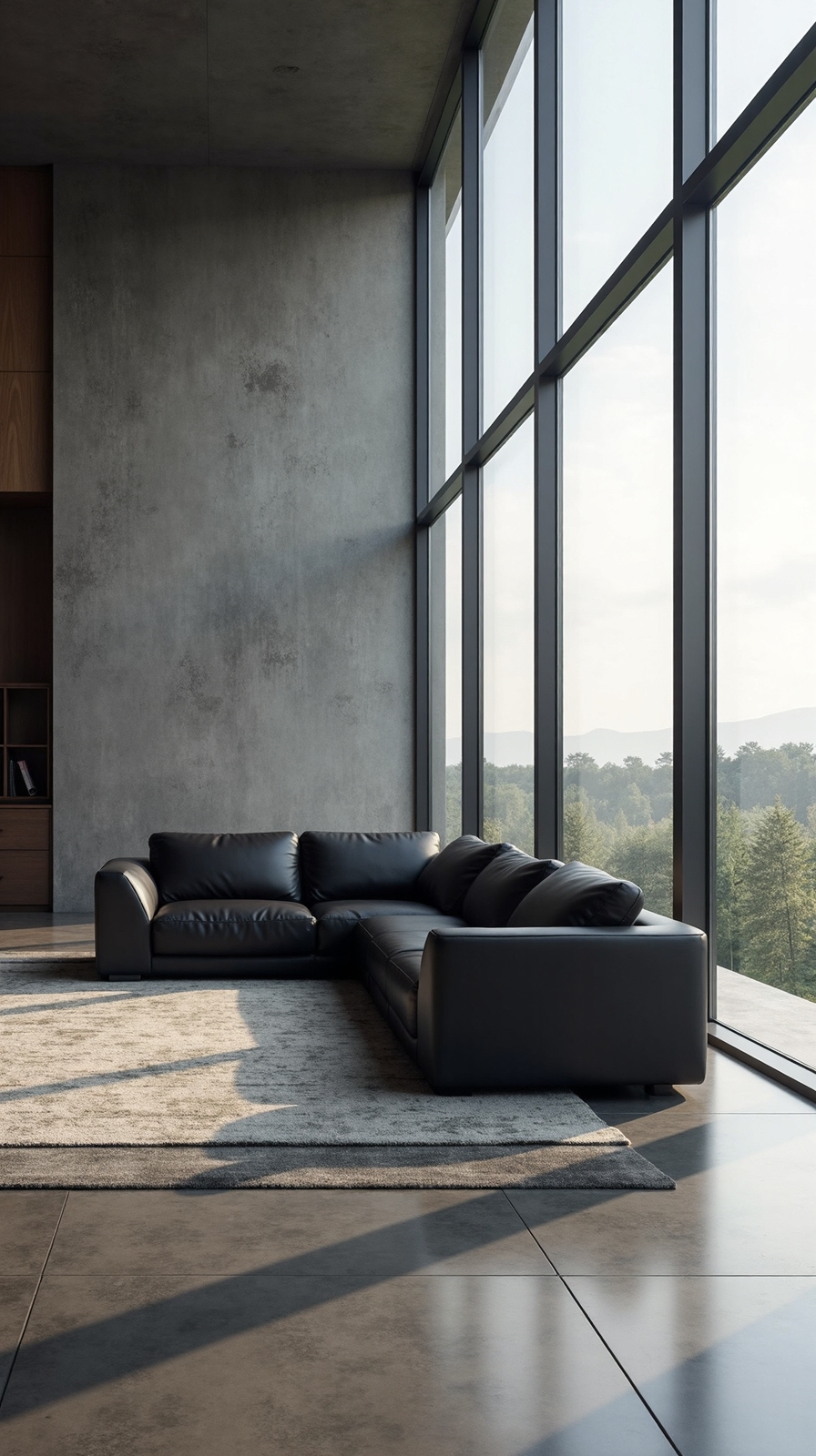 dramatic sophisticated living room focal point