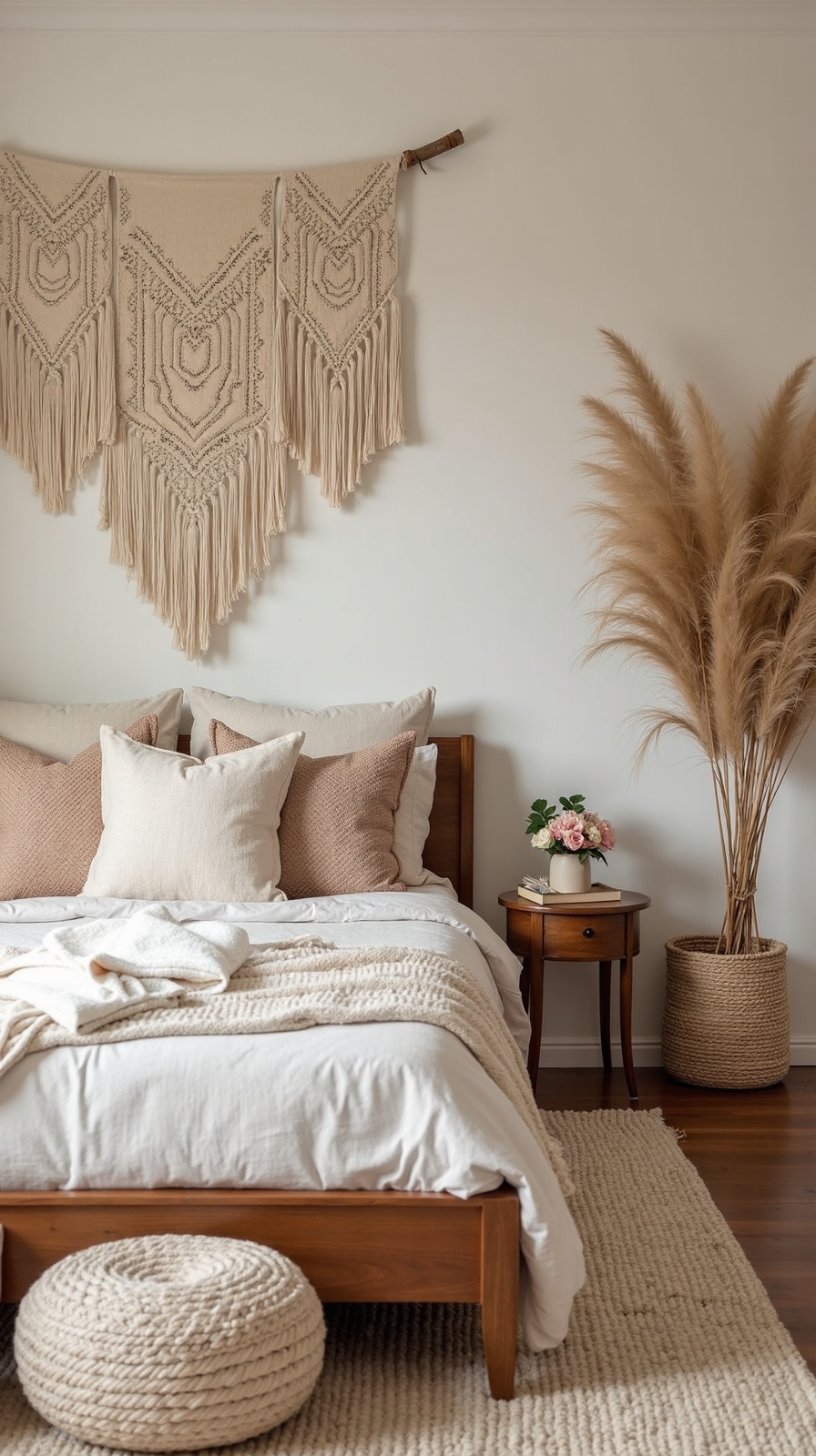 dreamy macrame bohemian bedroom ambiance