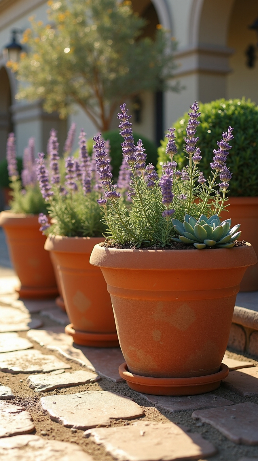 drought resistant layered natural mediterranean inspired