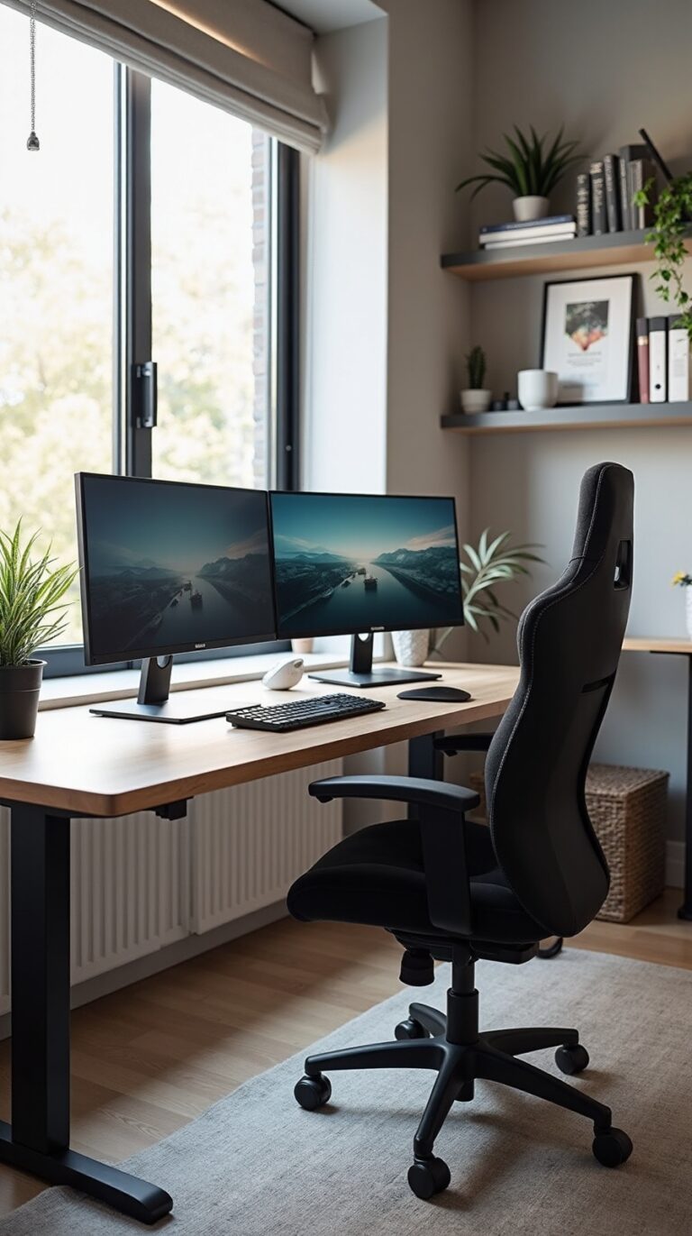 dual monitor home office productivity