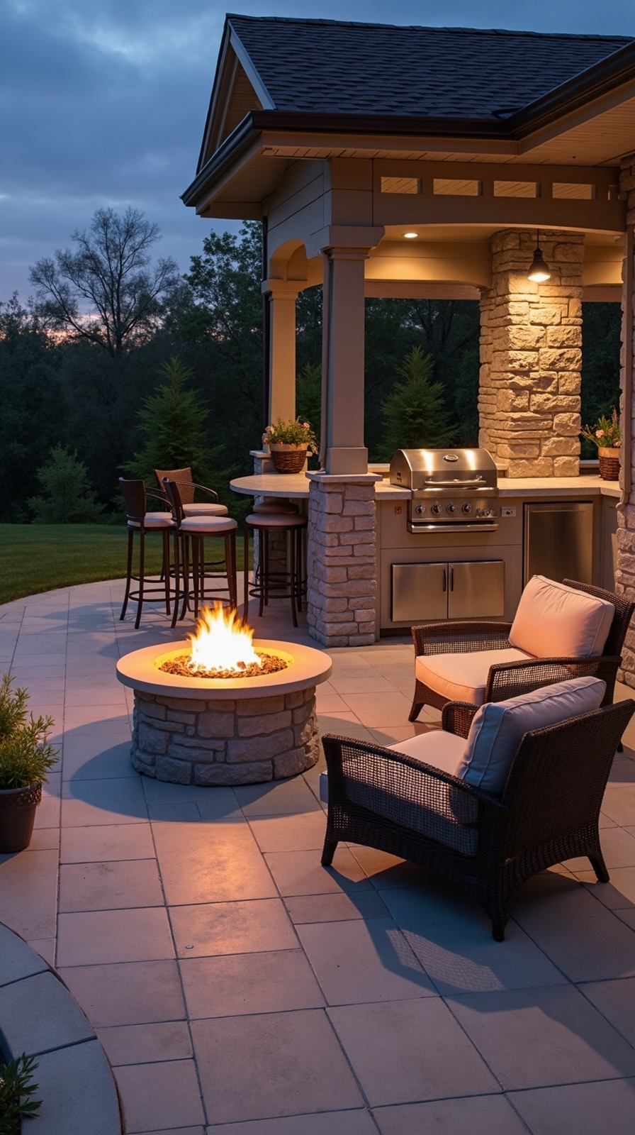 dual purpose outdoor cooking entertainment hub