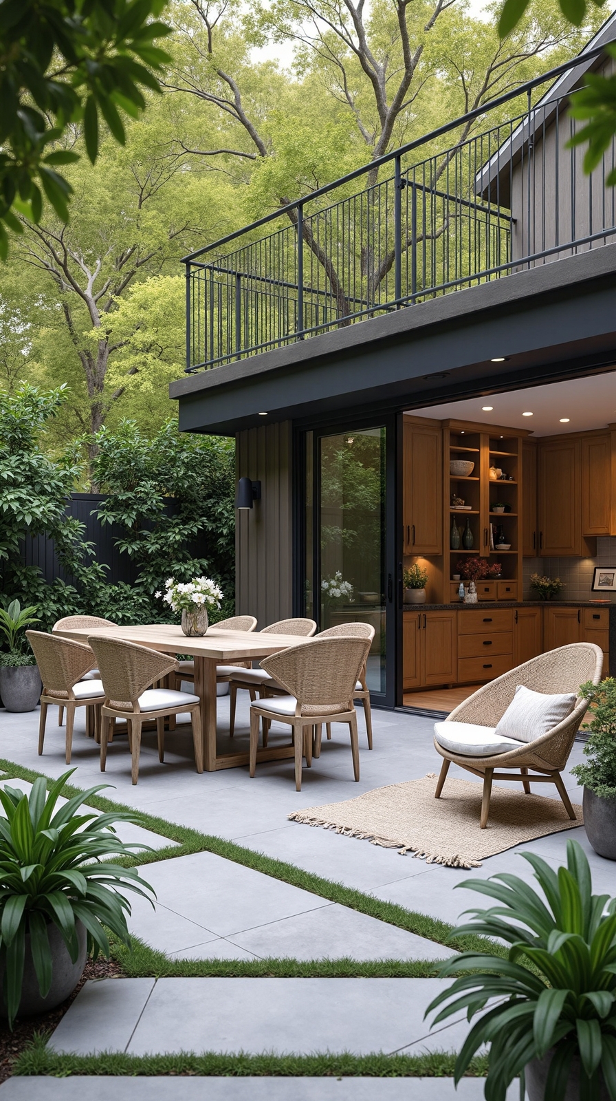 dual purpose outdoor dining and reading