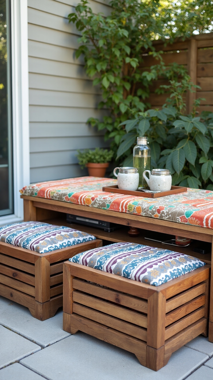 dual purpose storage maximizing weatherproof adaptable outdoor furniture