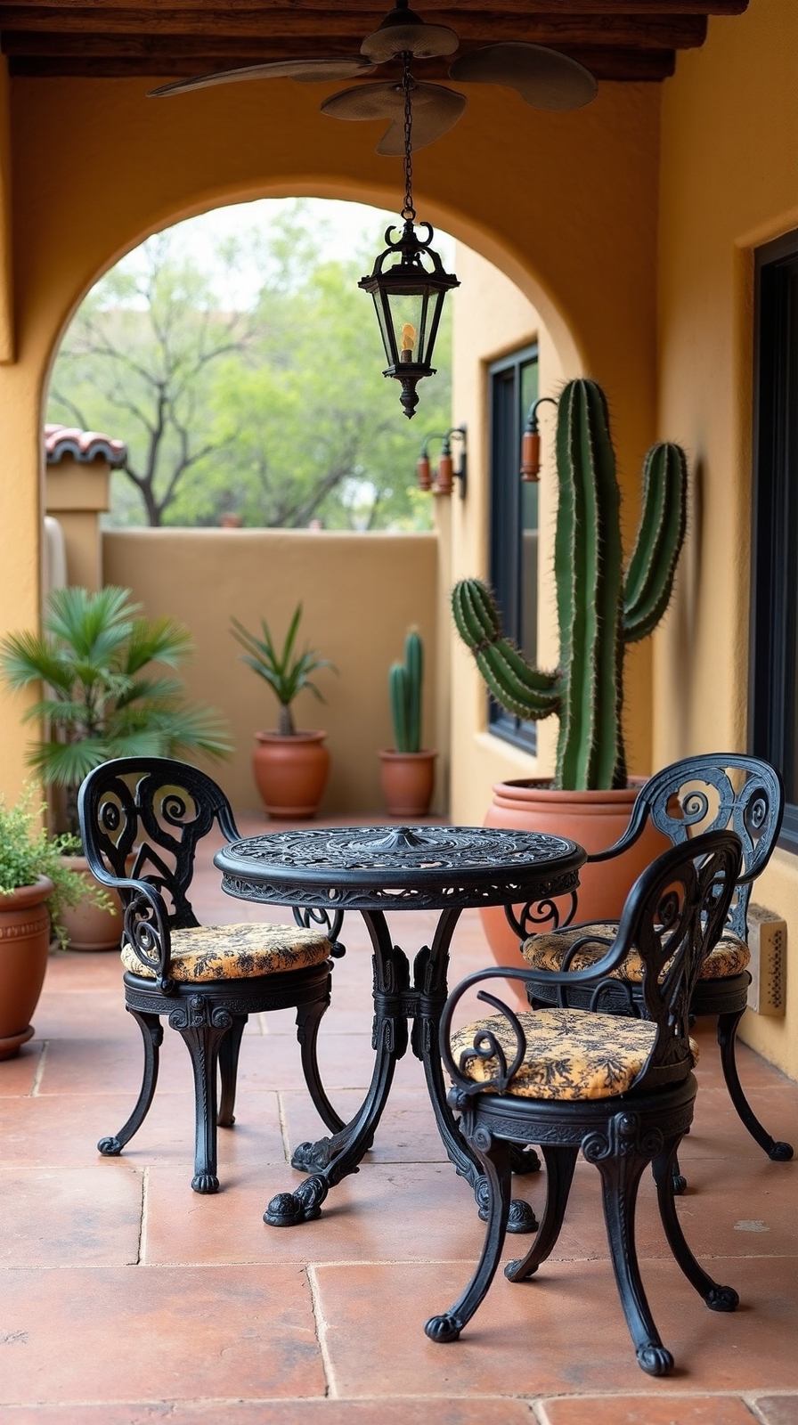 durable charming southwestern wrought iron accents