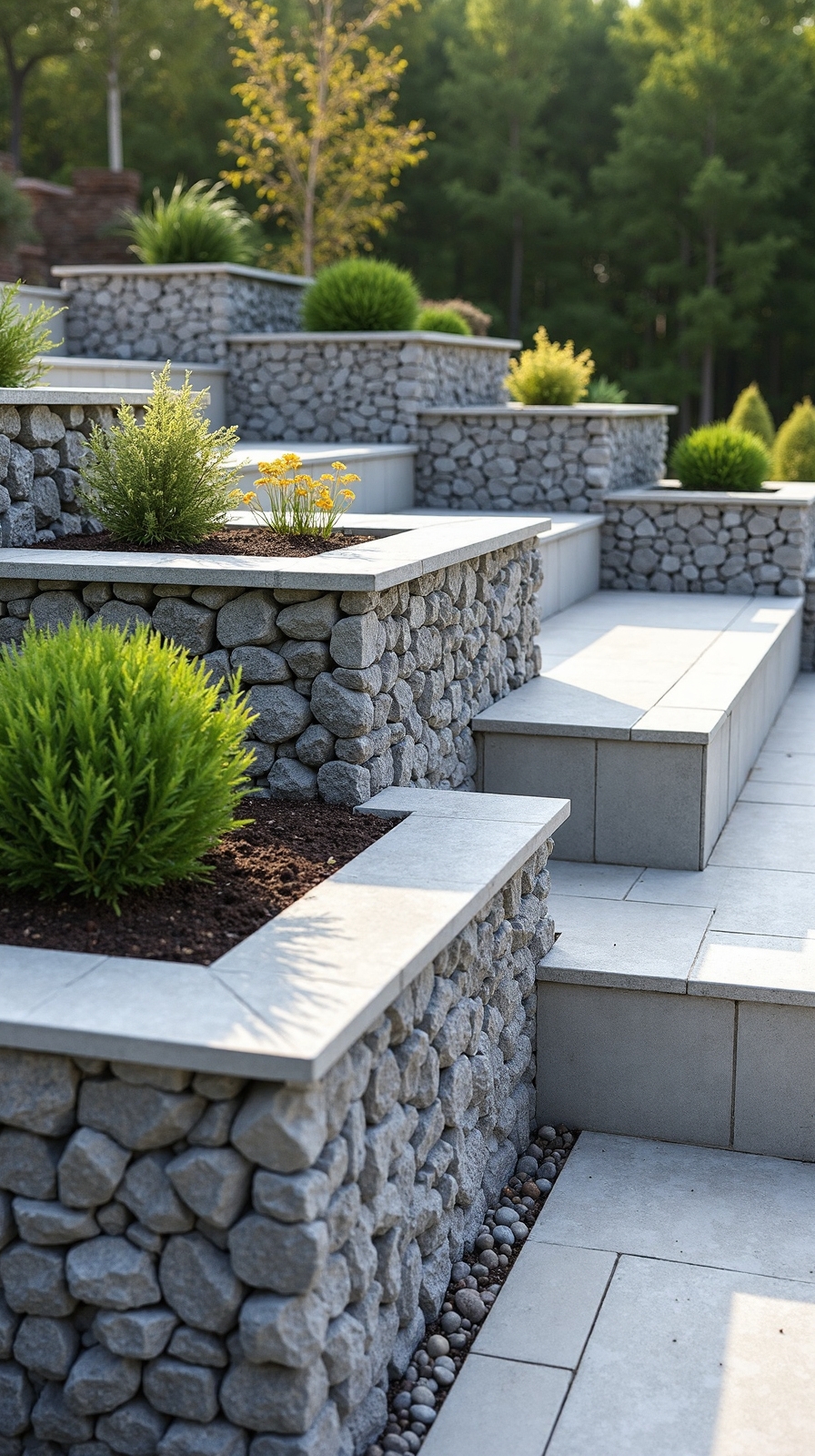 durable visually striking low maintenance gabion structures