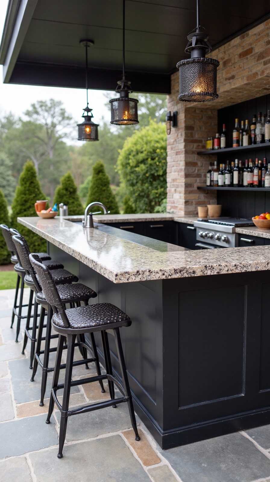 durable weather resistant outdoor metal bar