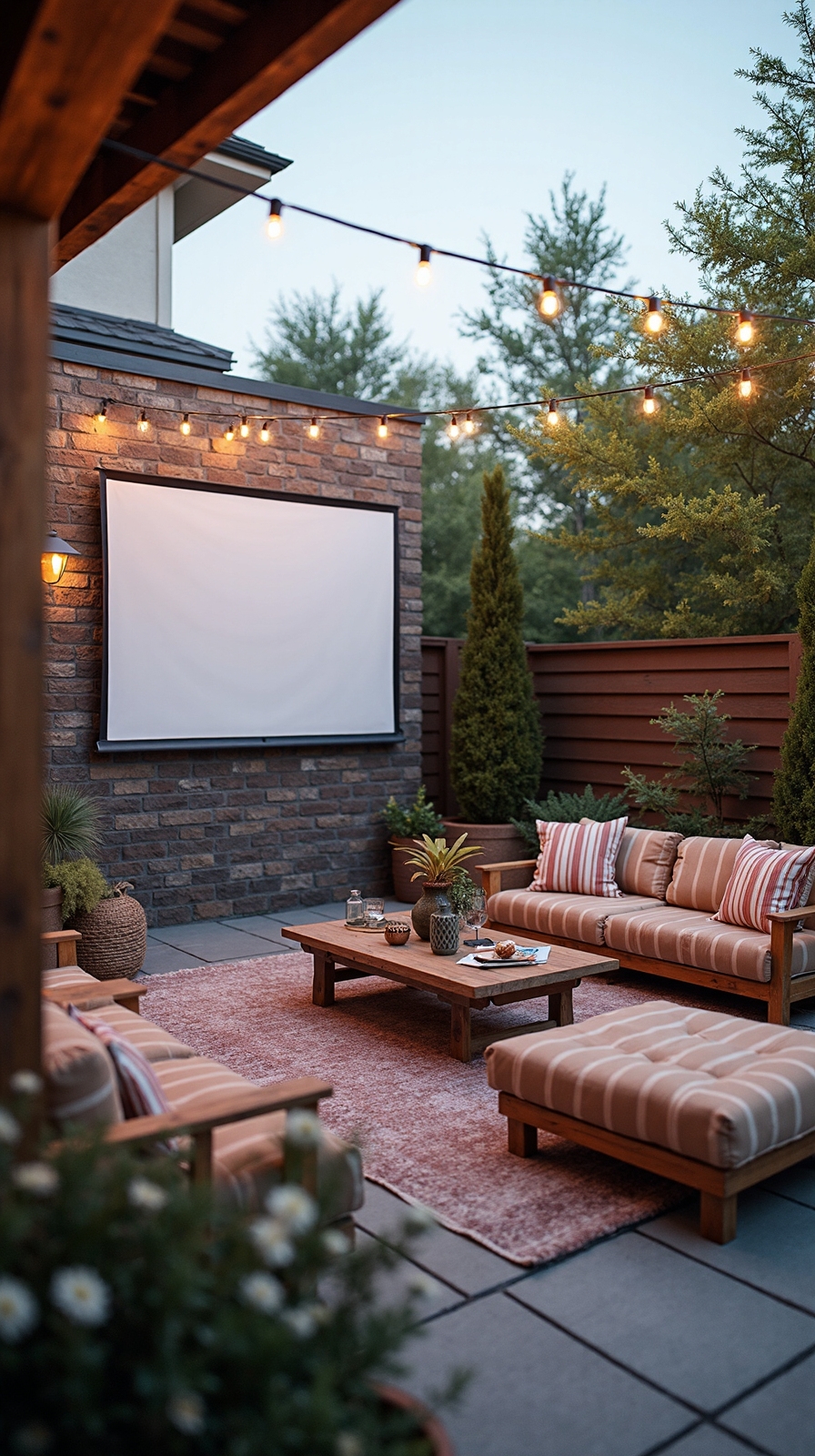 durable weather resistant outdoor movie corner