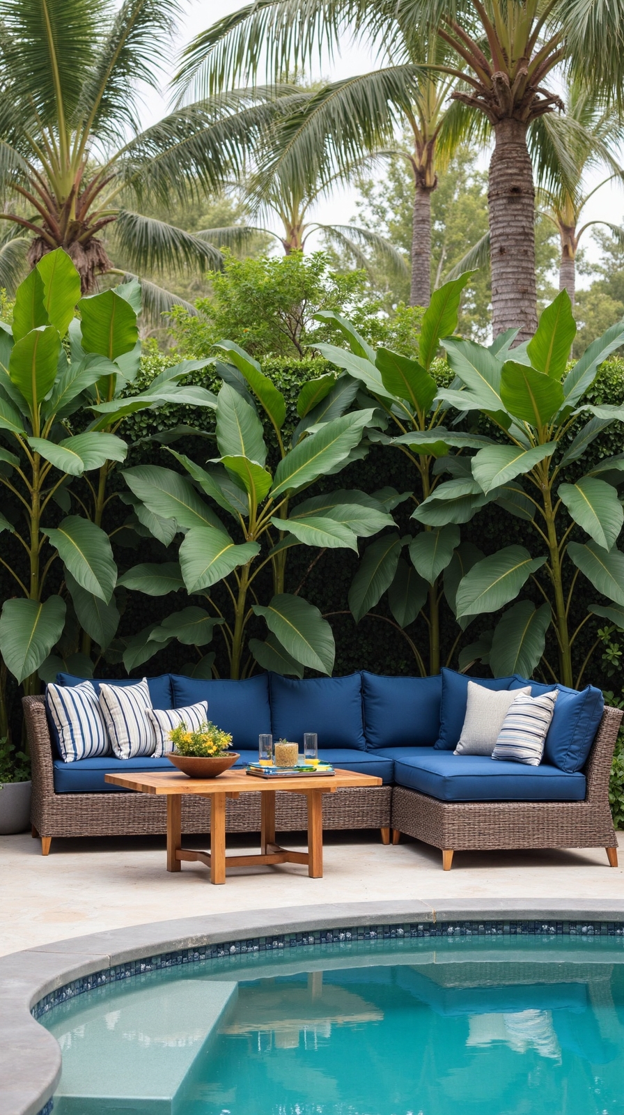 durable weatherproof poolside seating areas