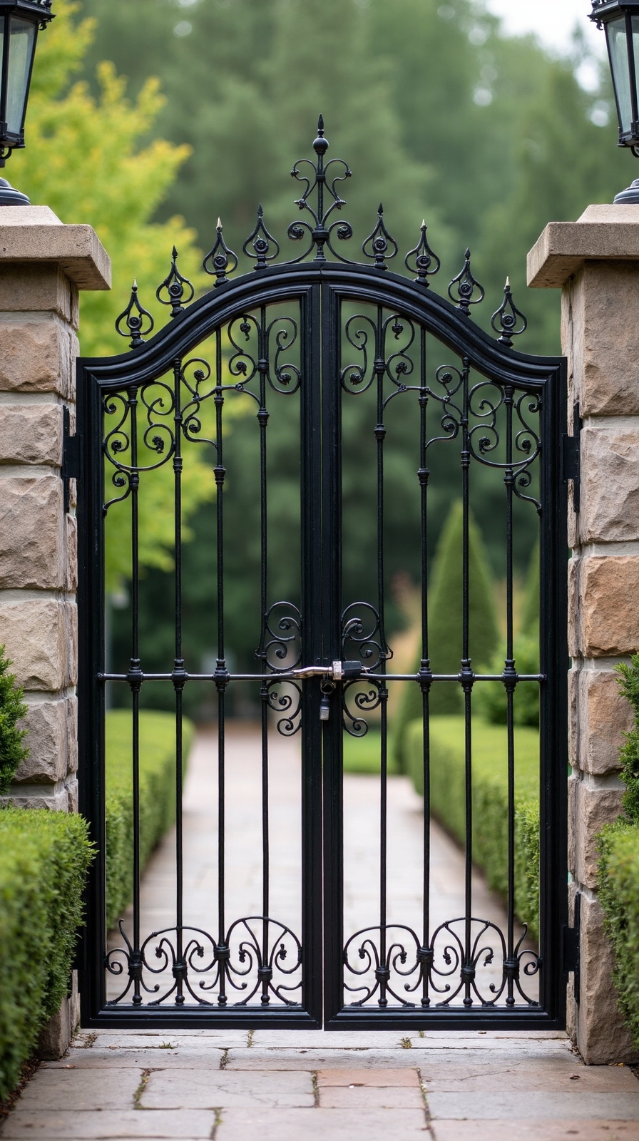 durable weatherproof secure customizable wrought iron gates