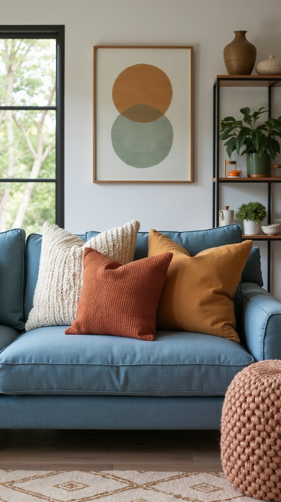 earthy neutral textured throw pillows