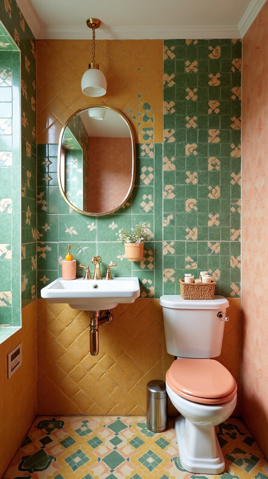 eclectic vintage tile bathroom inspiration
