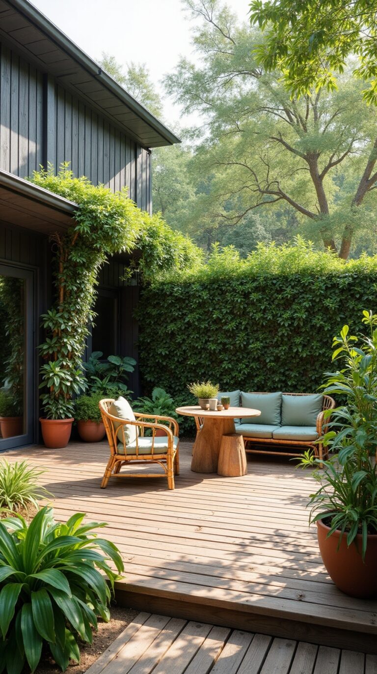 eco friendly green patio design