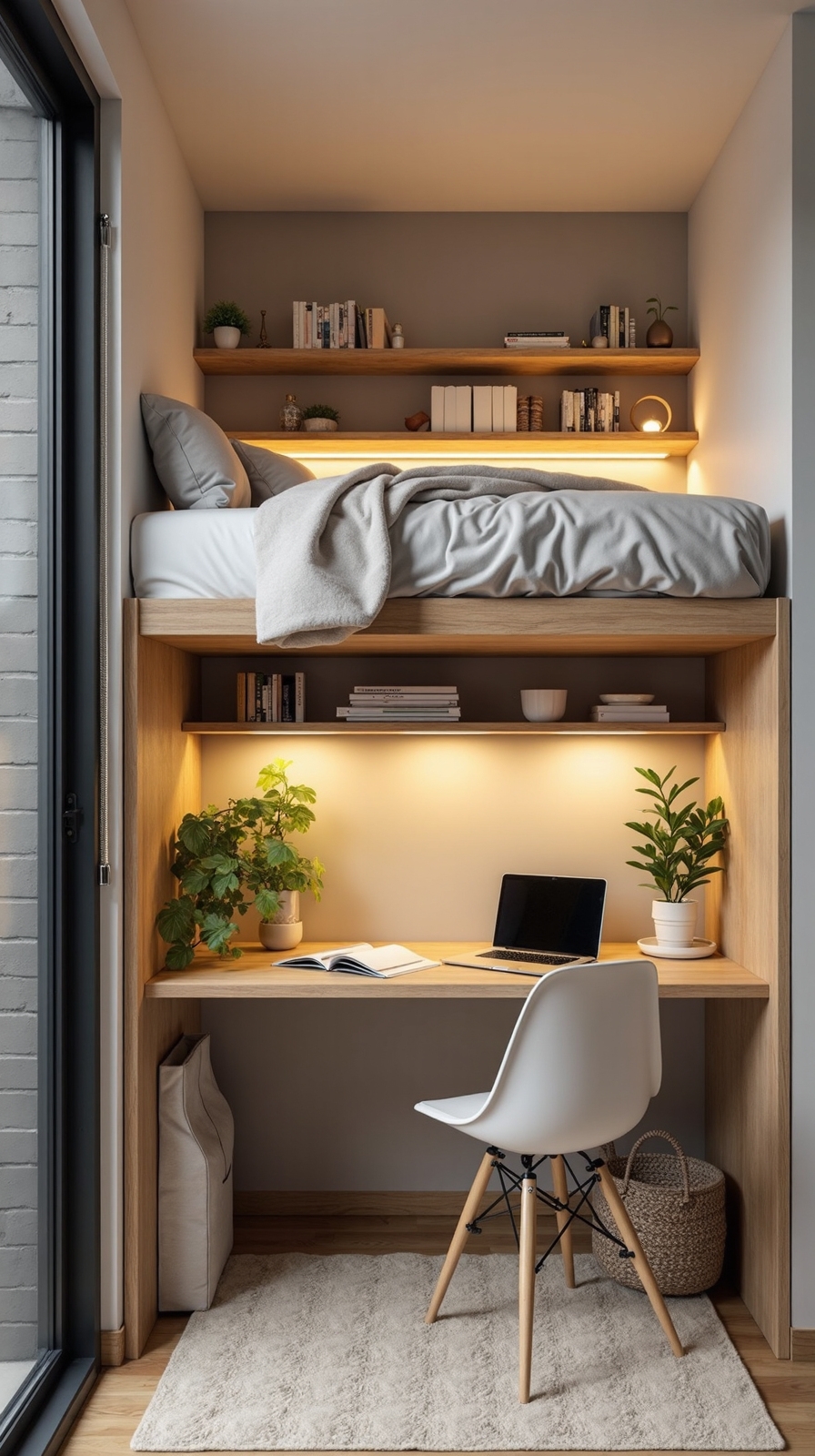 efficient elevated workspace without floor clutter