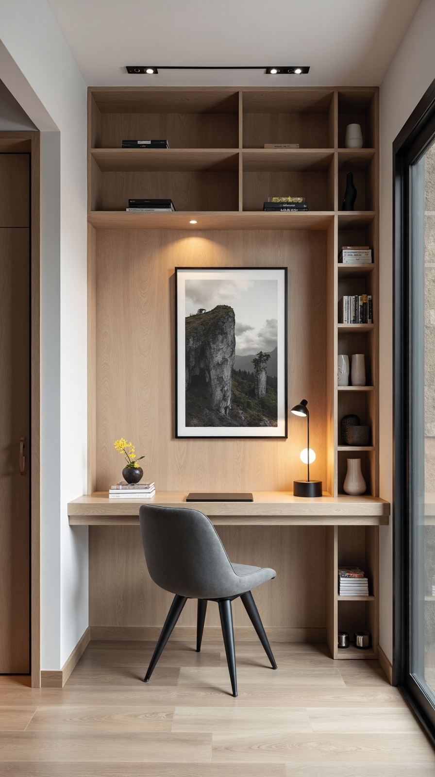 efficient narrow hallway workstation solution