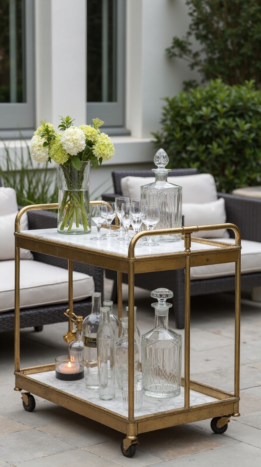 effortless outdoor bar entertainment station