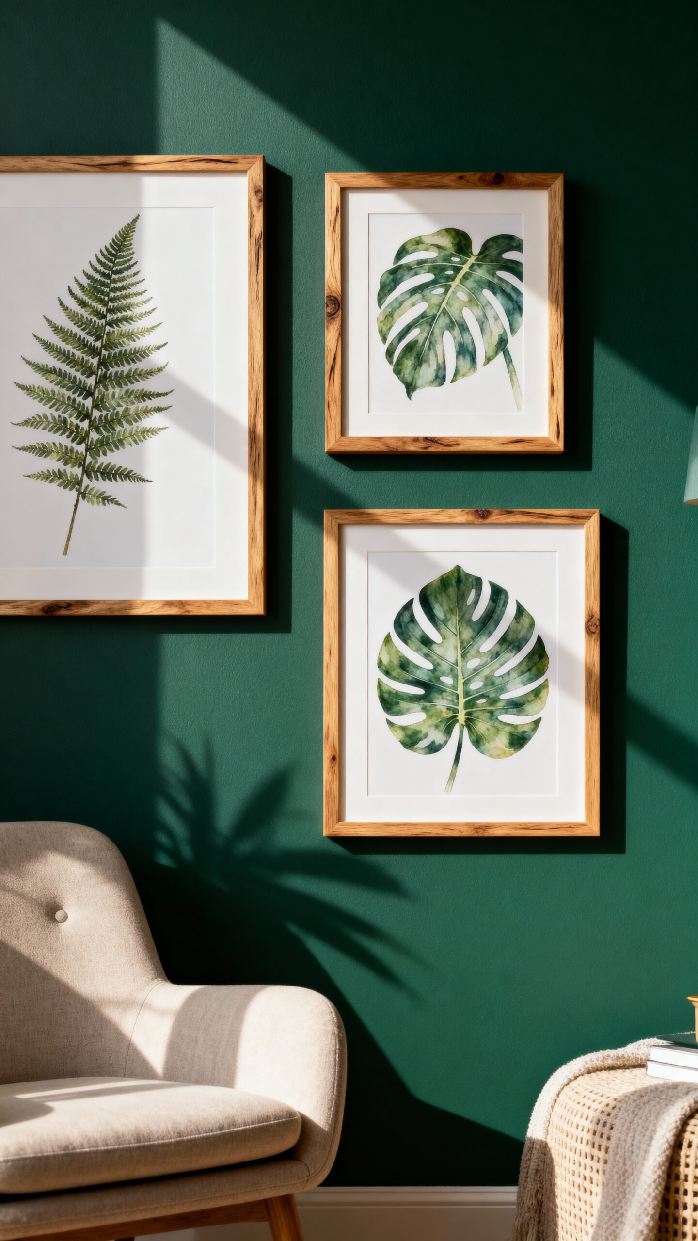 elegant botanical multidimensional gallery wall