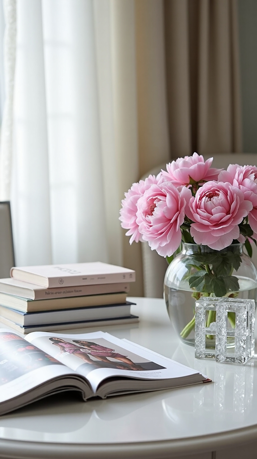 elegant decorative book magazine arrangements