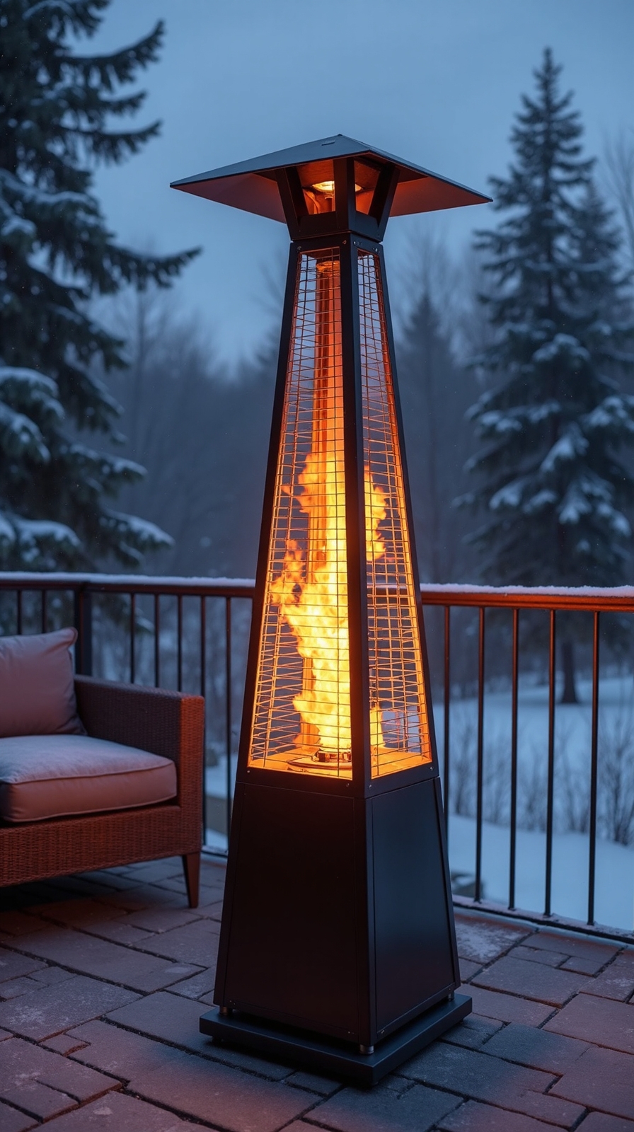 elegant efficient outdoor patio heating