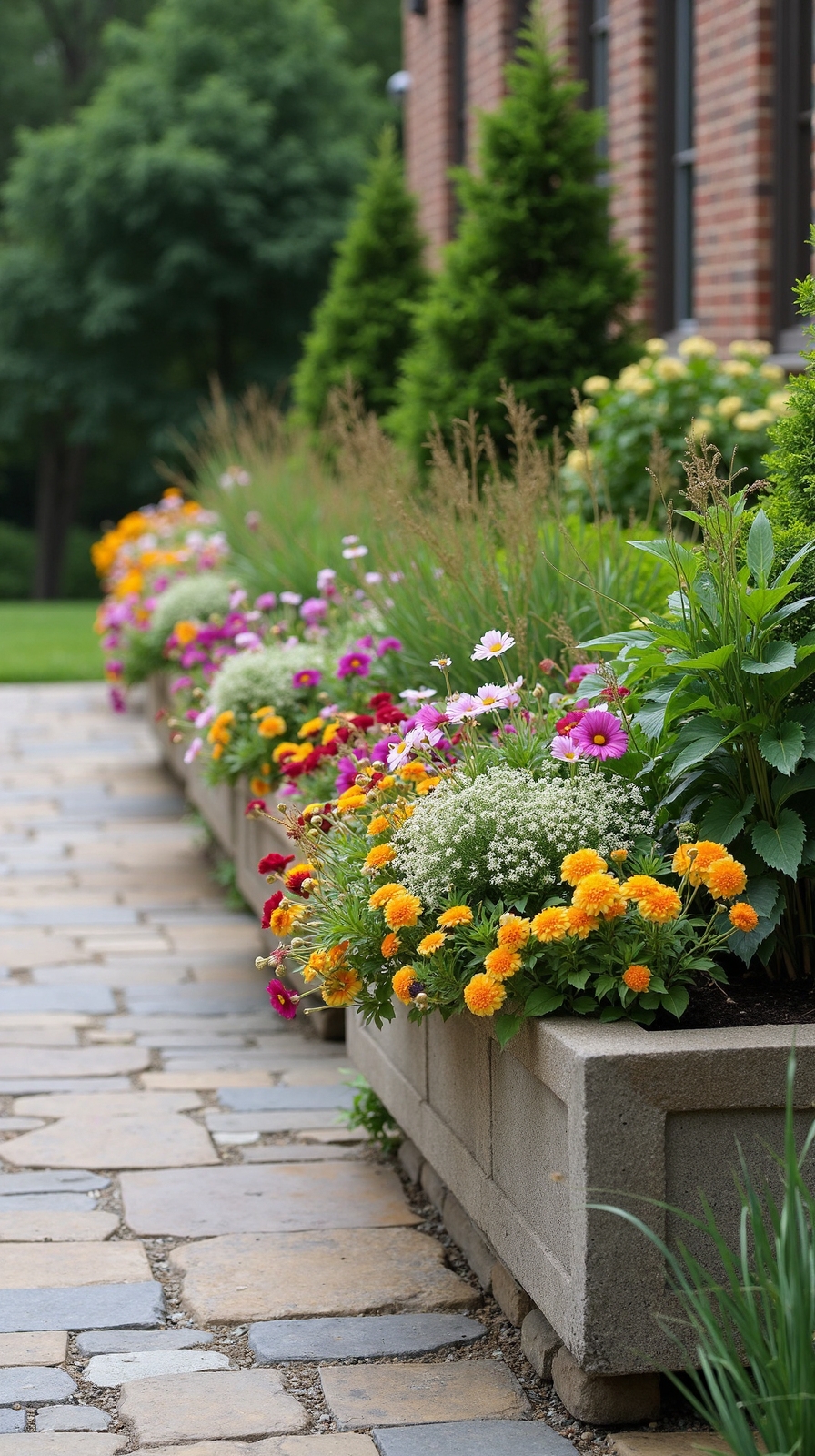 elegant functional structured garden borders