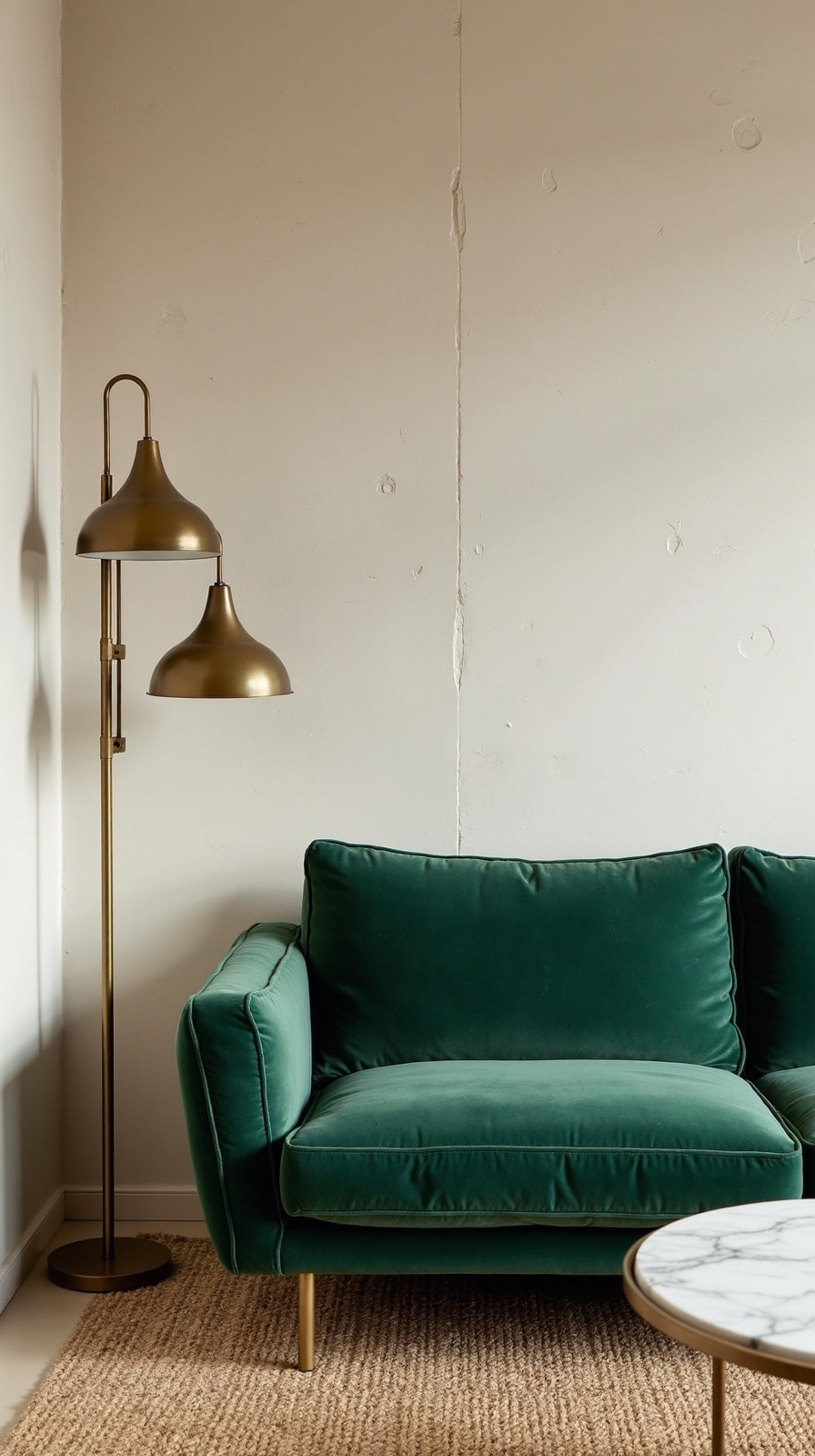 elegant grounded nature inspired living room