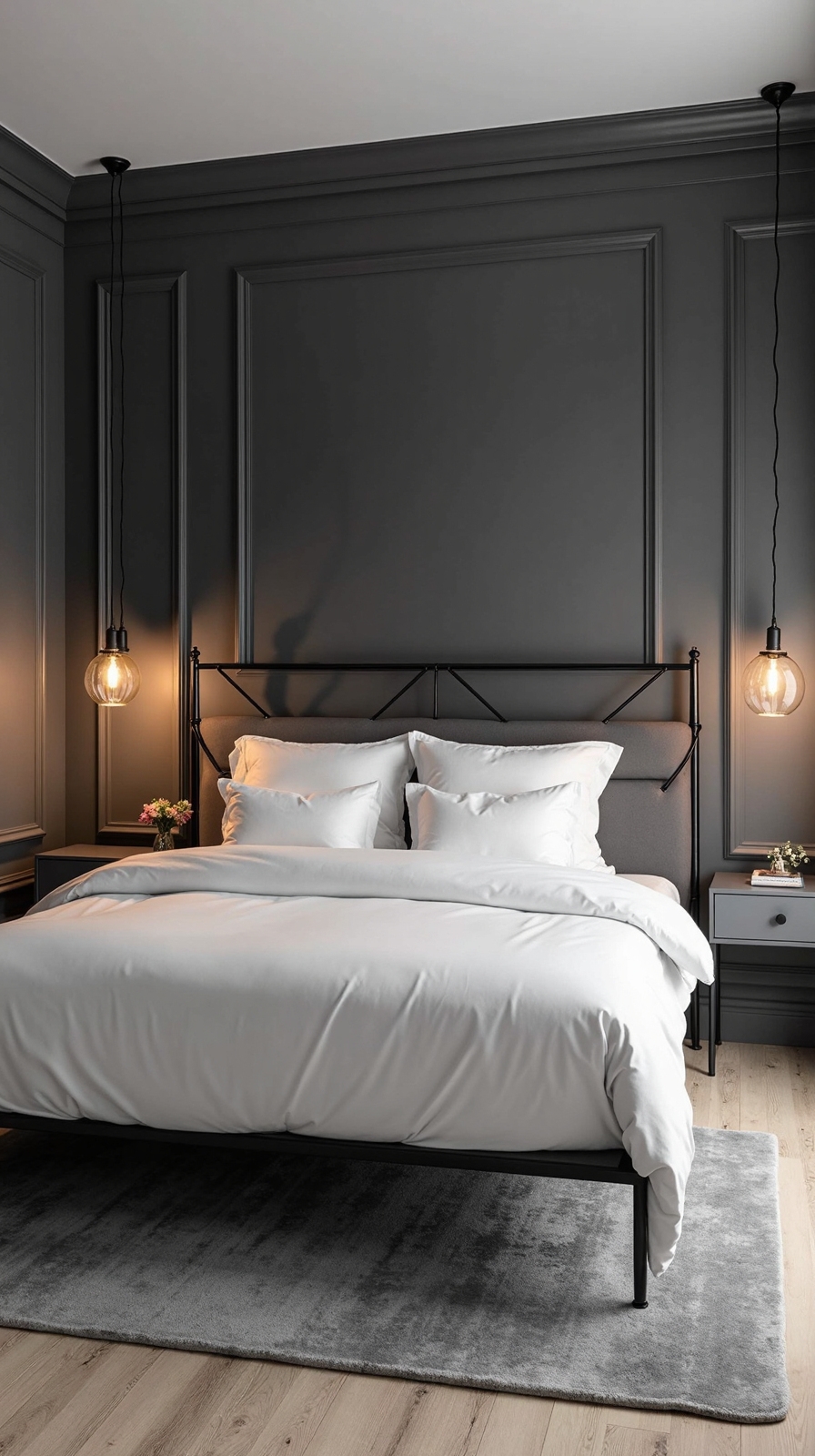 elegant industrial bedroom sanctuary