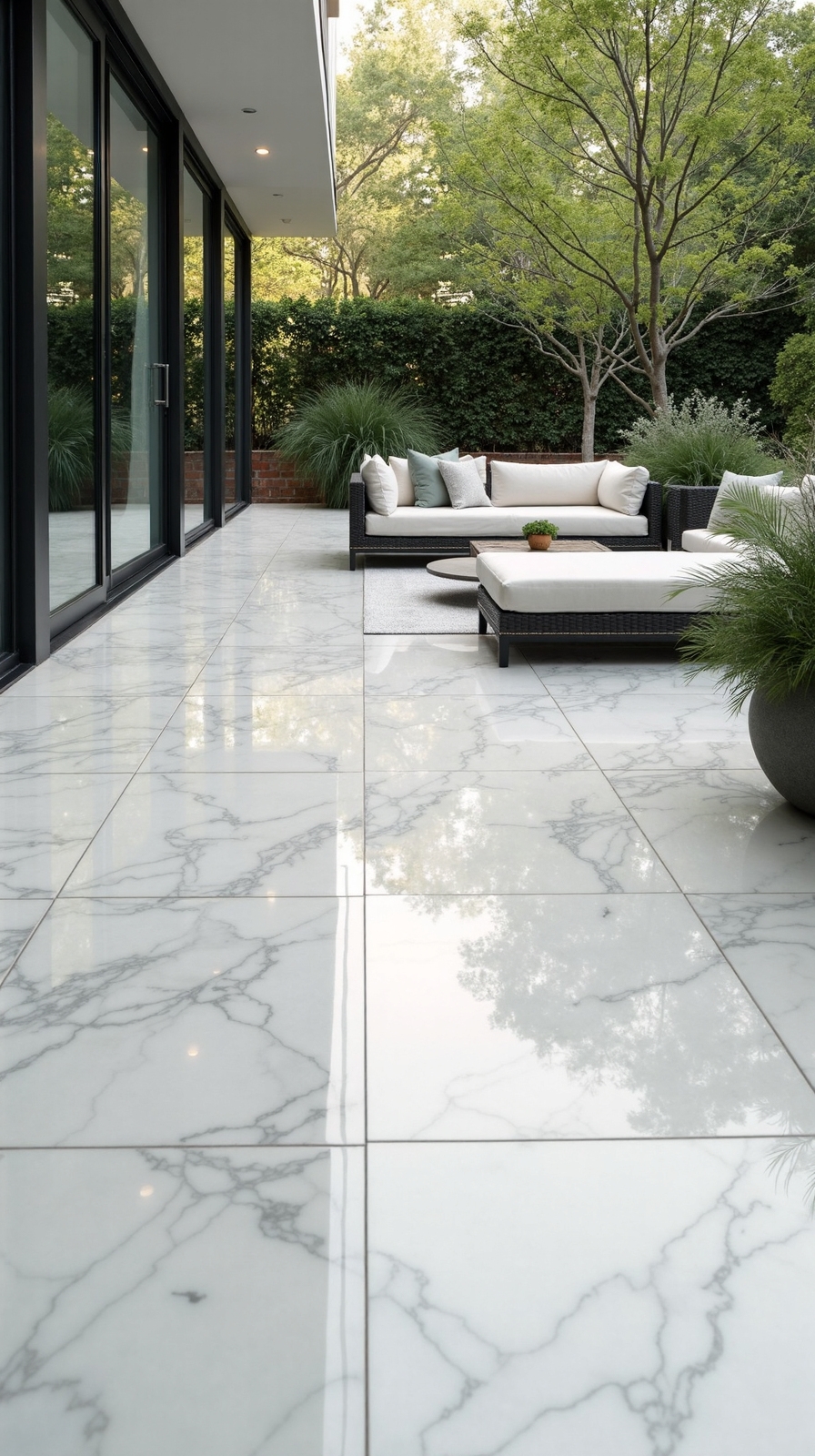 elegant low maintenance versatile marble look porcelain