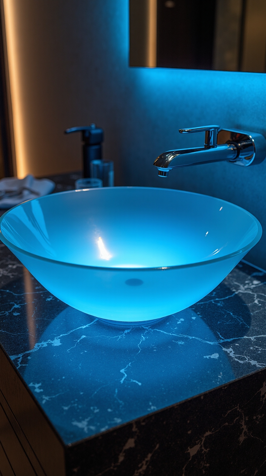 elegant minimalist customizable glass vessel sinks