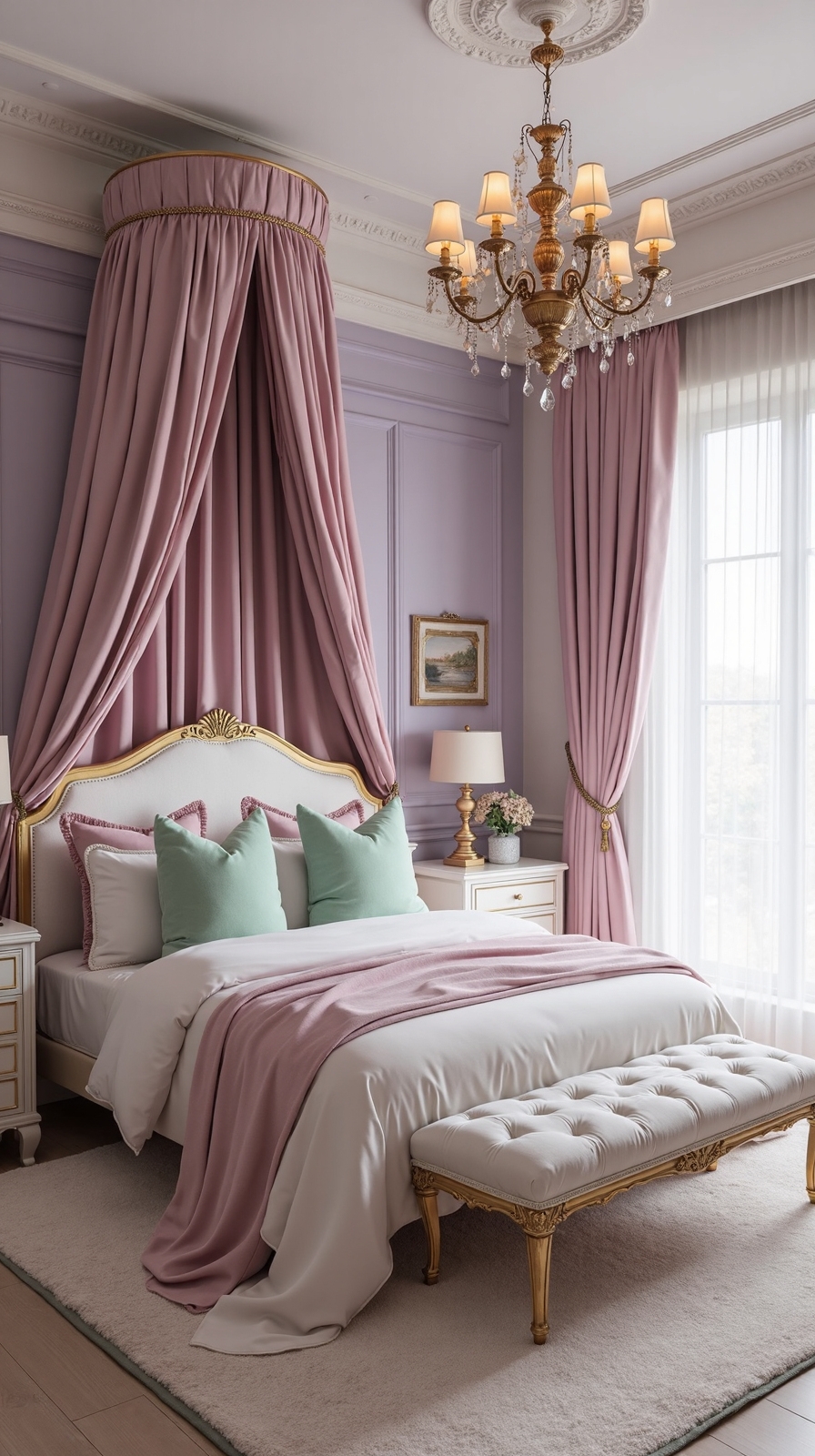 elegant pastel color schemes evoke princess charm