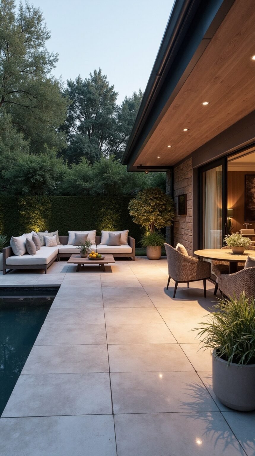 View of 15 High-End Porcelain Patio Ideas for a High-End Outdoor Look - Life ...