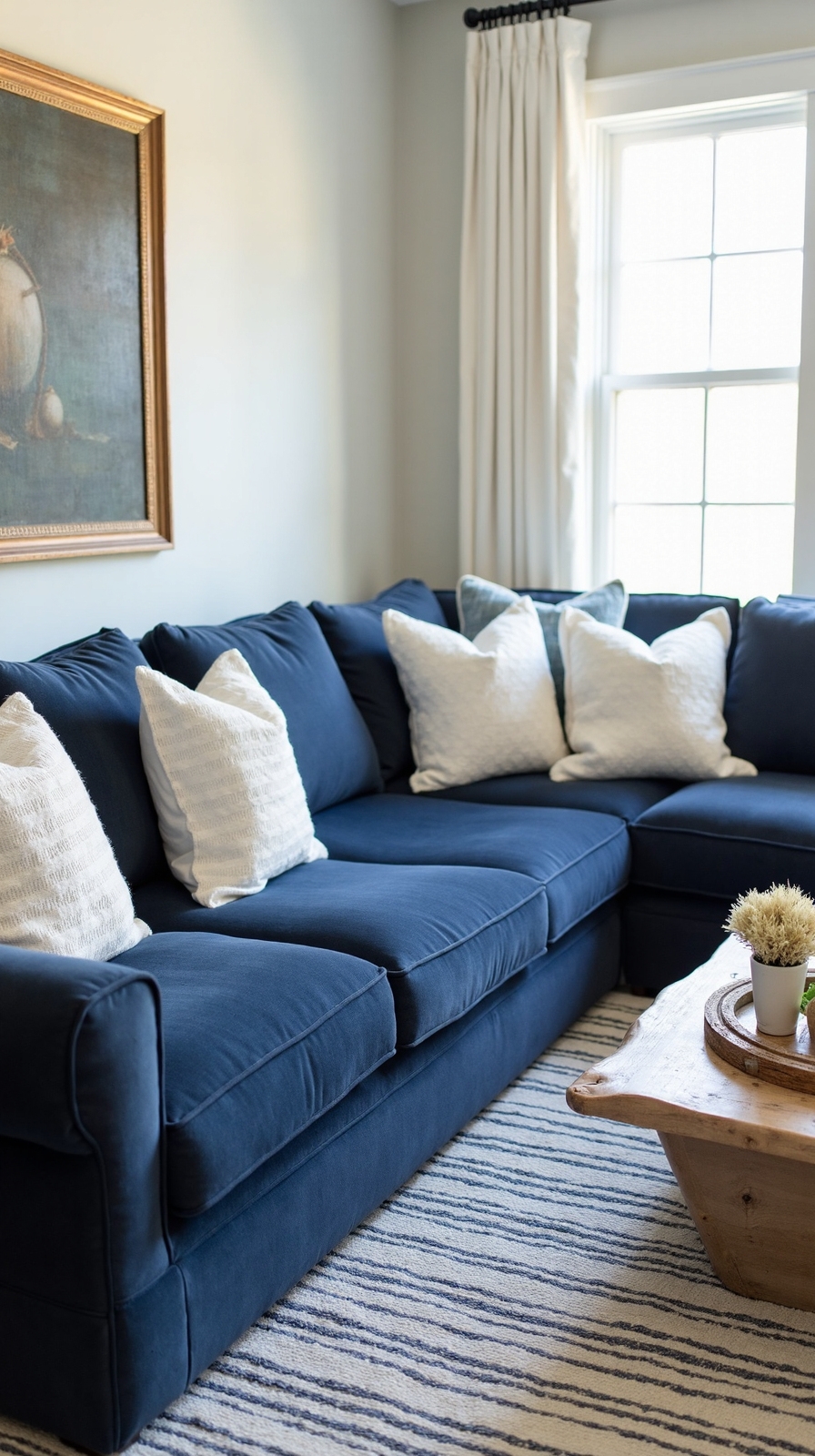 elegant refined coastal navy decor