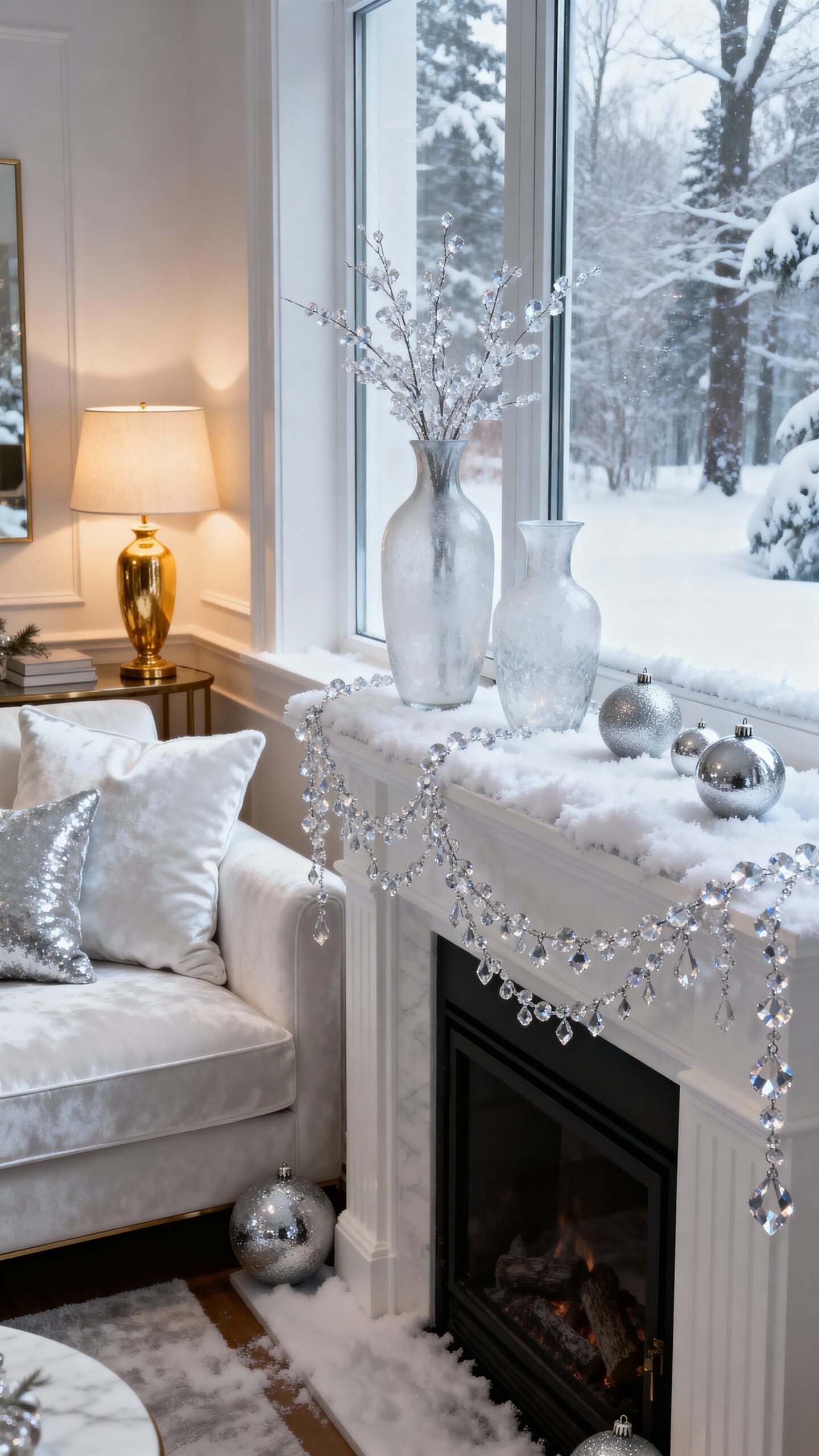 elegant shimmering sophisticated snowy