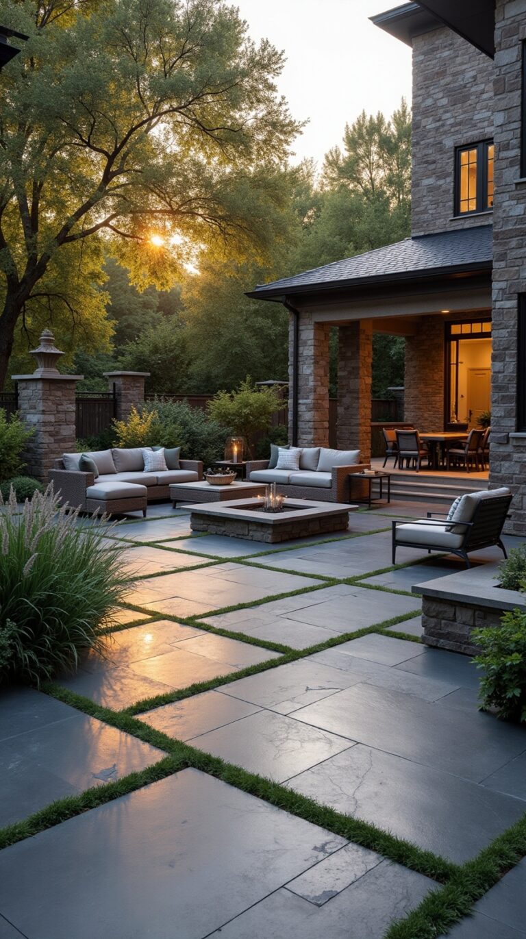 elegant slate patio design ideas