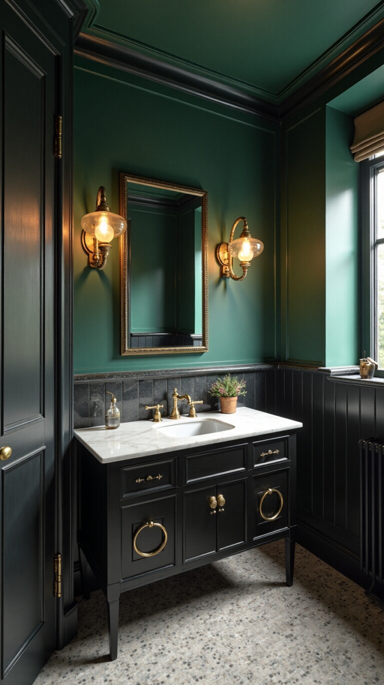 elegant small dark bathroom ideas