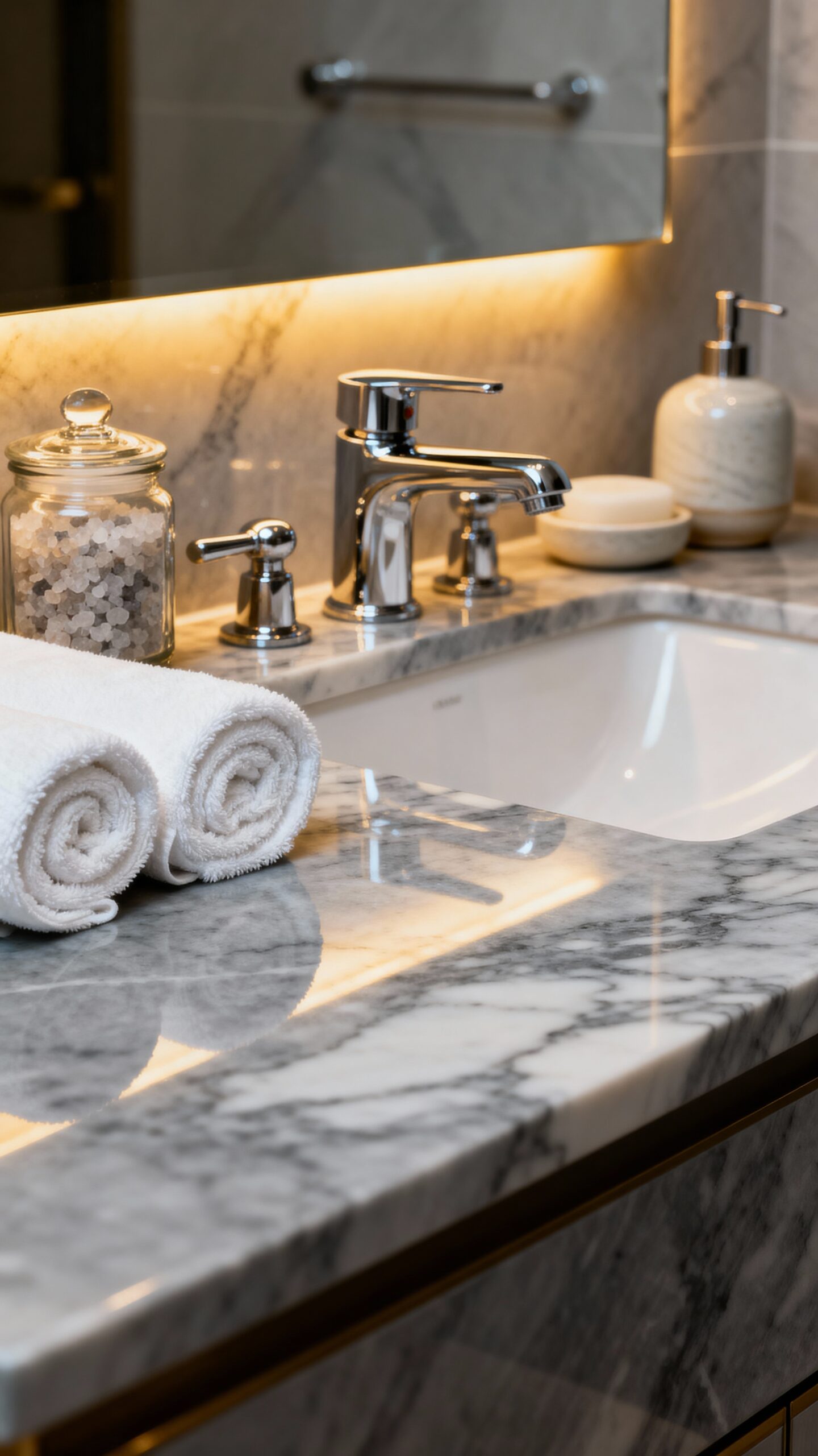 elegant spa inspired bathroom retreat