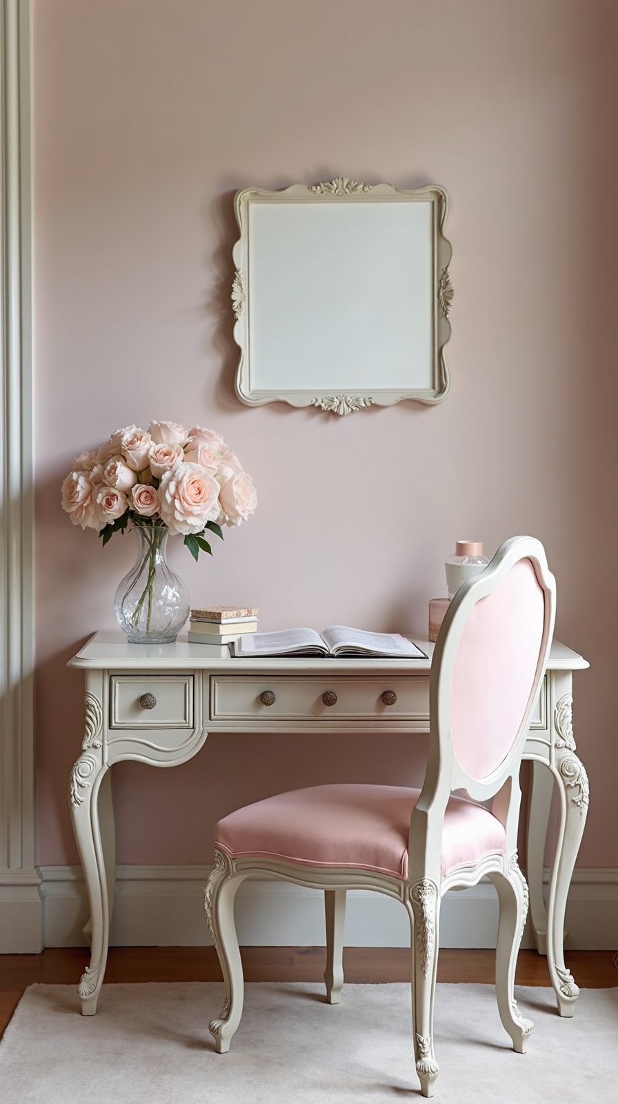 elegant vintage writing desk workspace