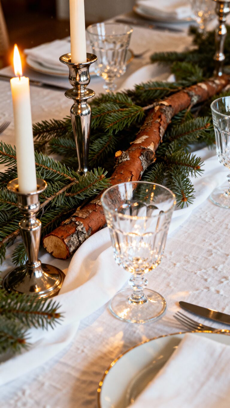 elegant winter dining table decor