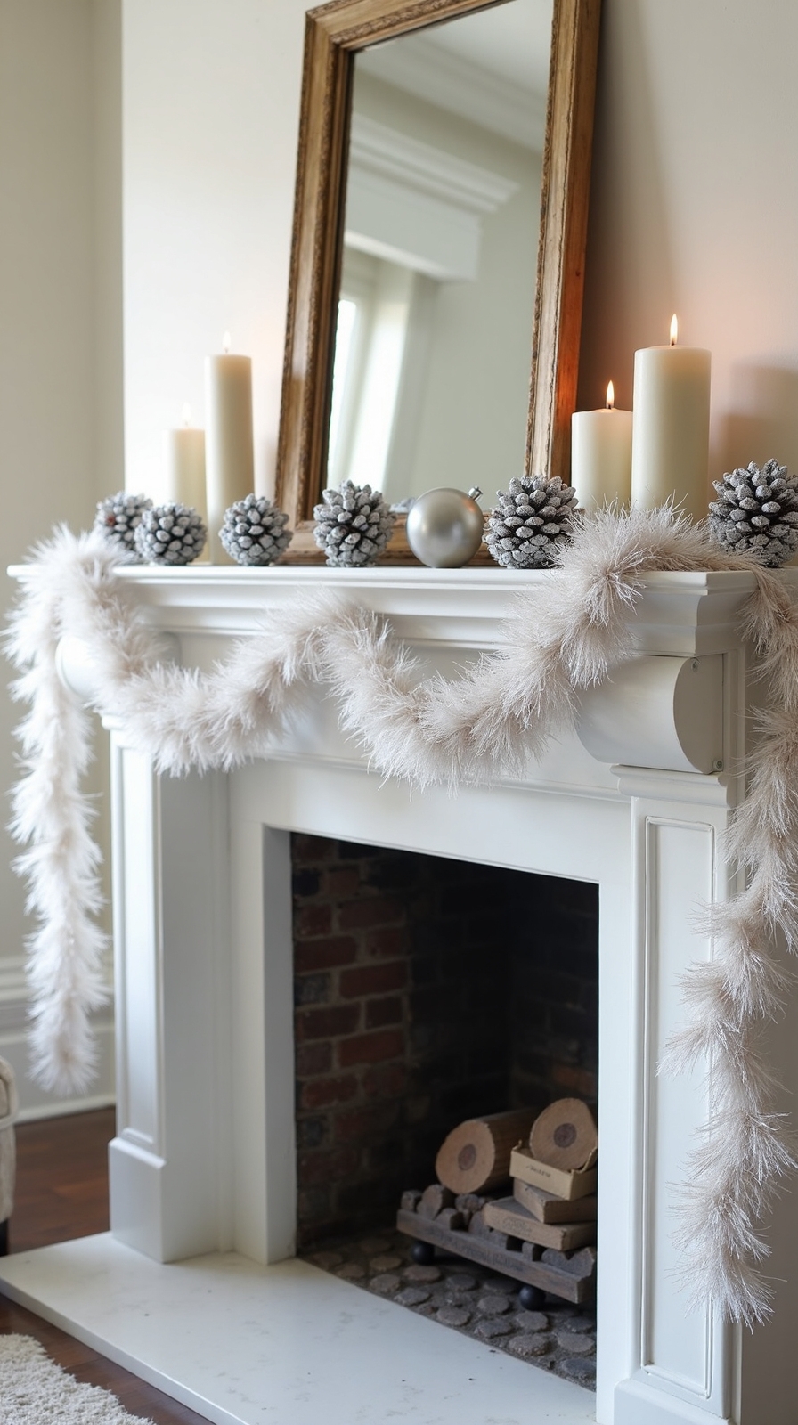 elegant winter mantel decor arrangements