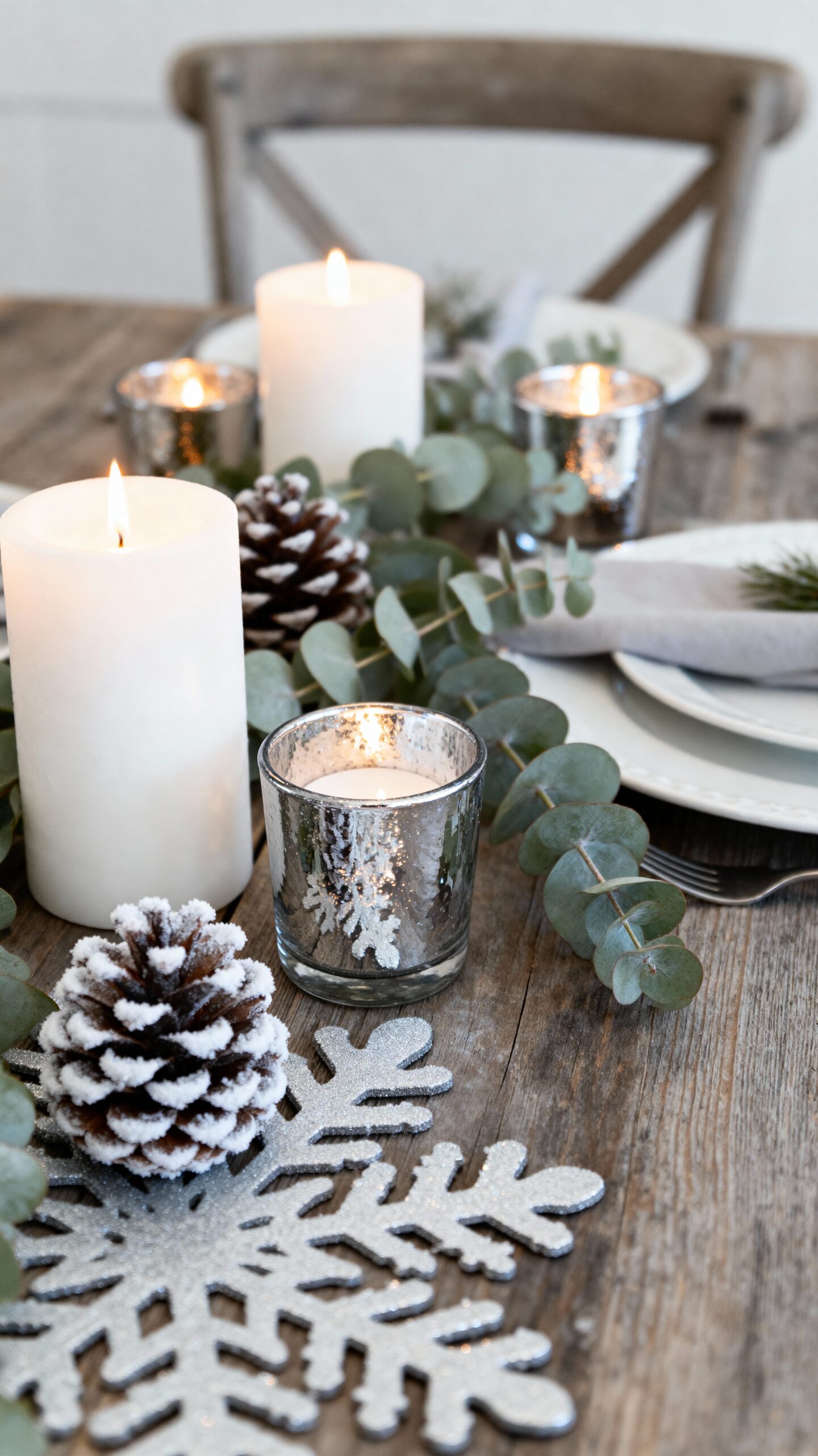 elegant winter tablescape centerpiece decor