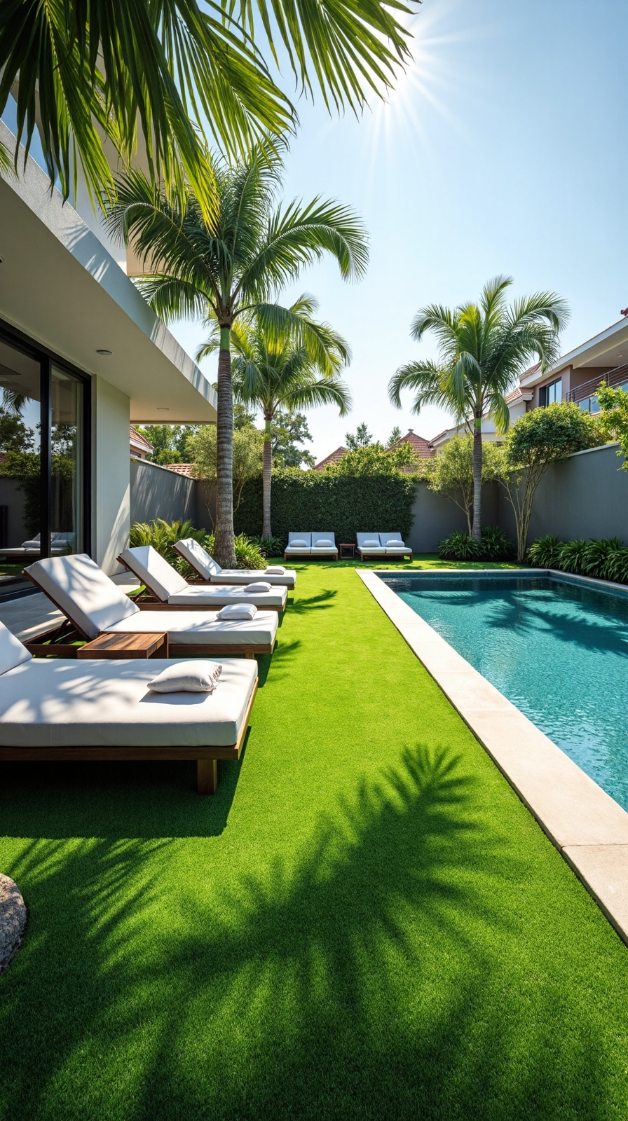 elegant year round green poolside retreat