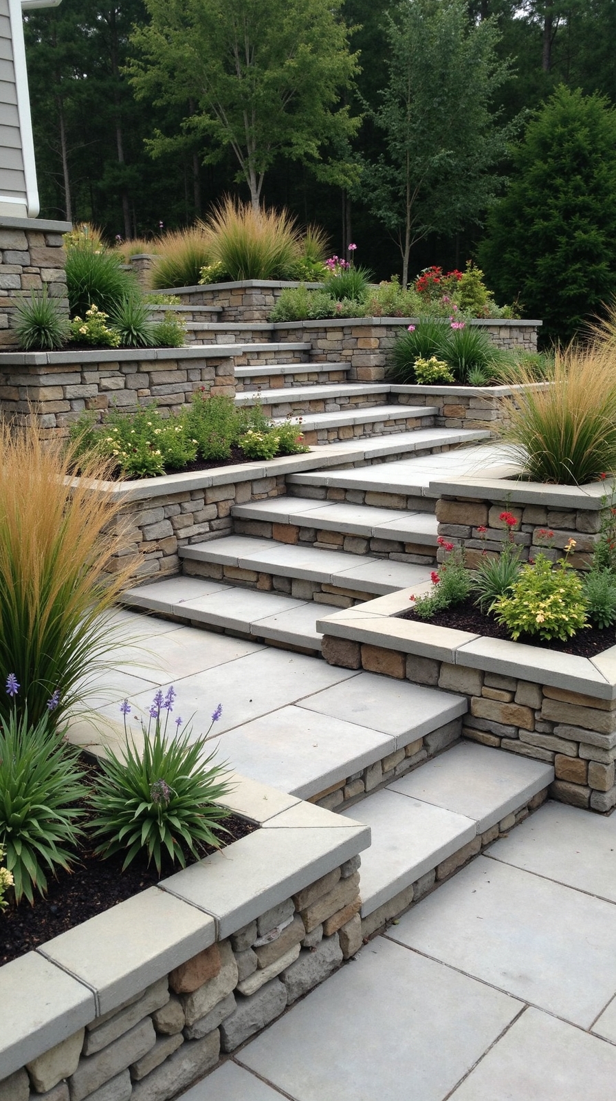 elevated terraced integrated multifunctional