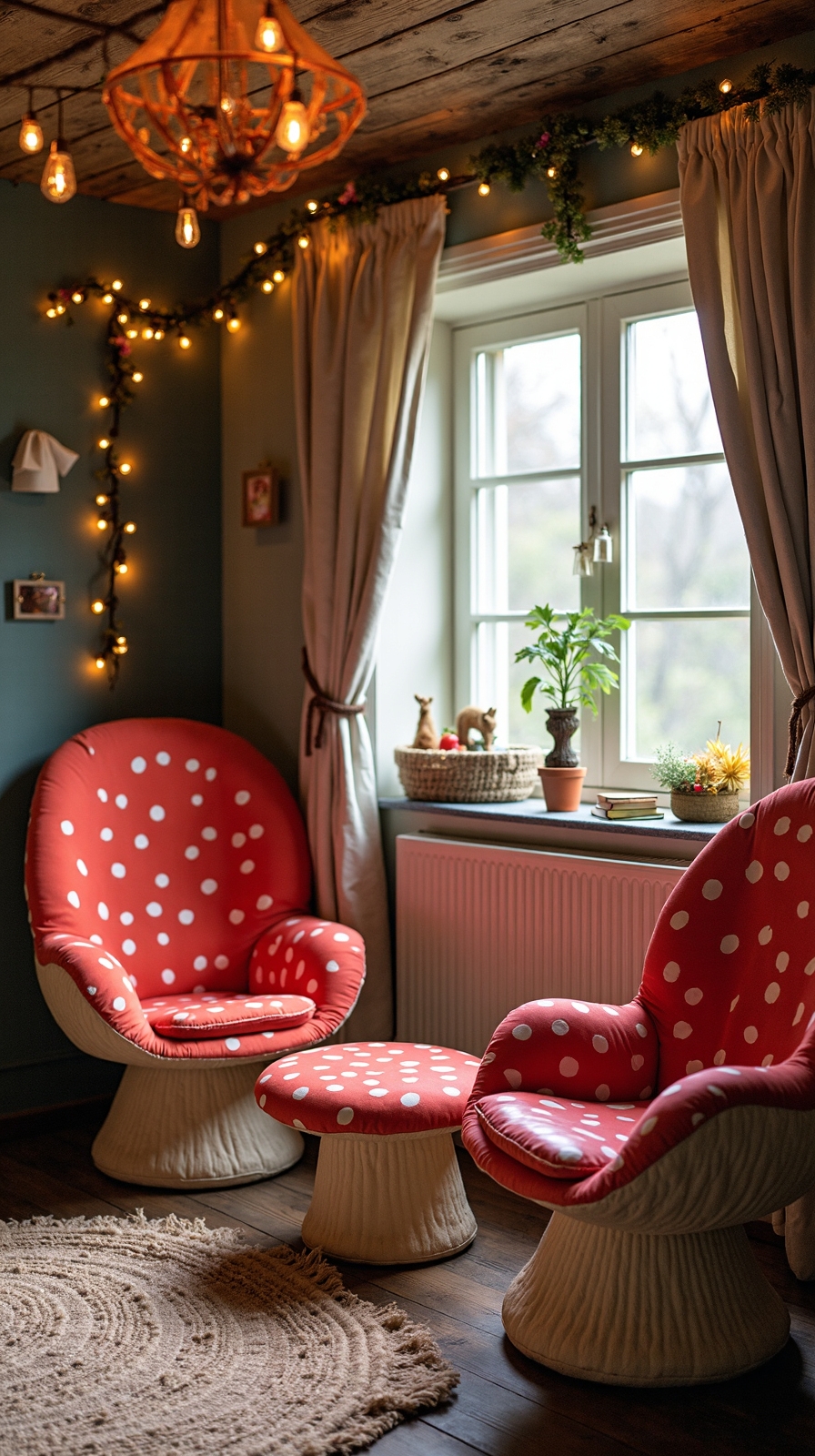 enchanted forest themed mushroom furniture