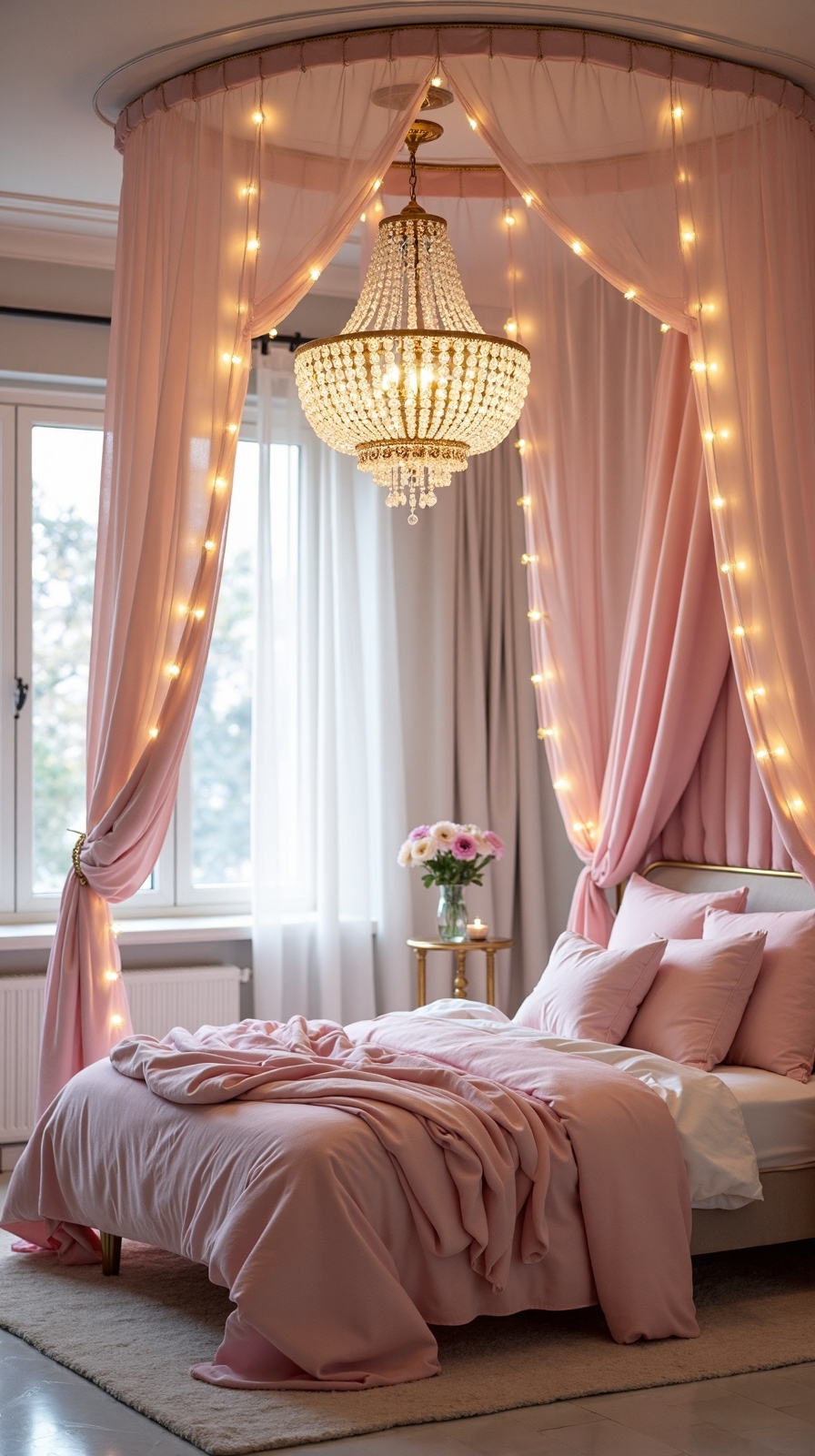 enchanted sparkling chandelier lit dreamscape