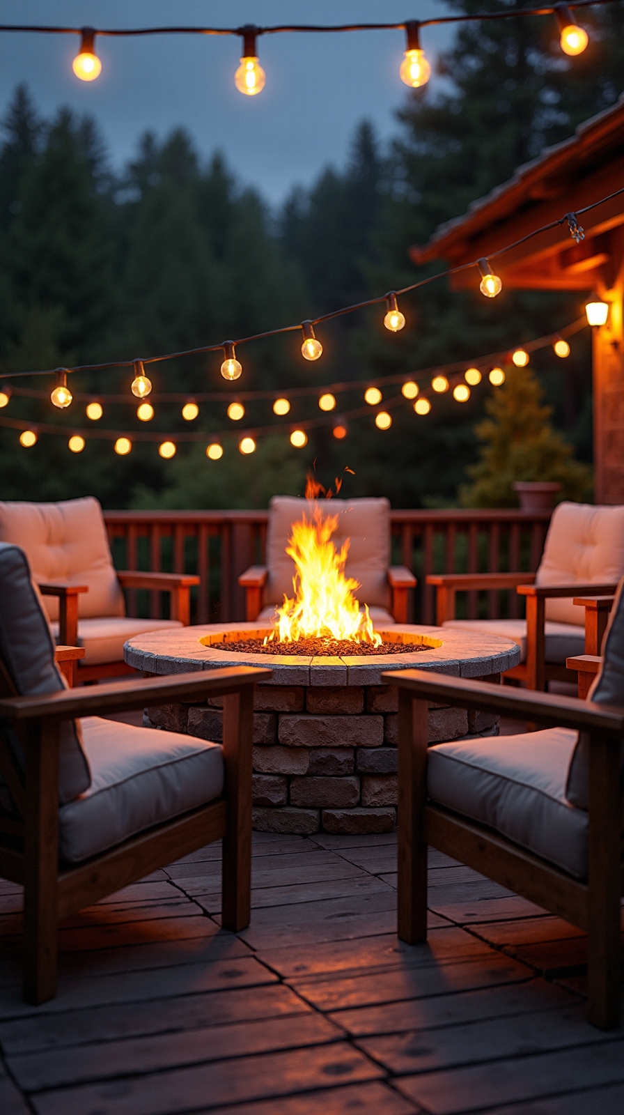 enchanting fire pit lighting boundary
