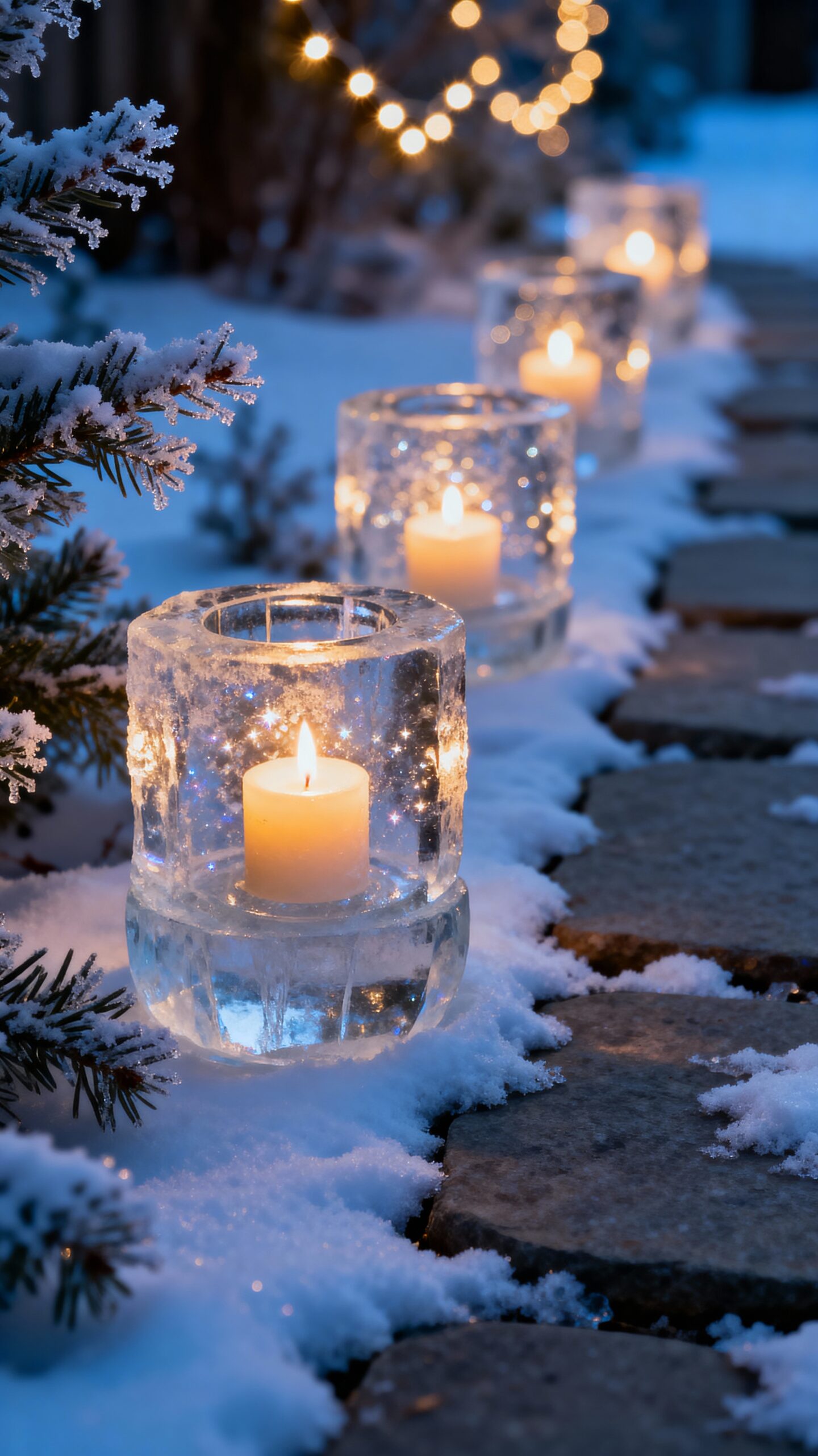 enchanting ice lantern winter wonderland
