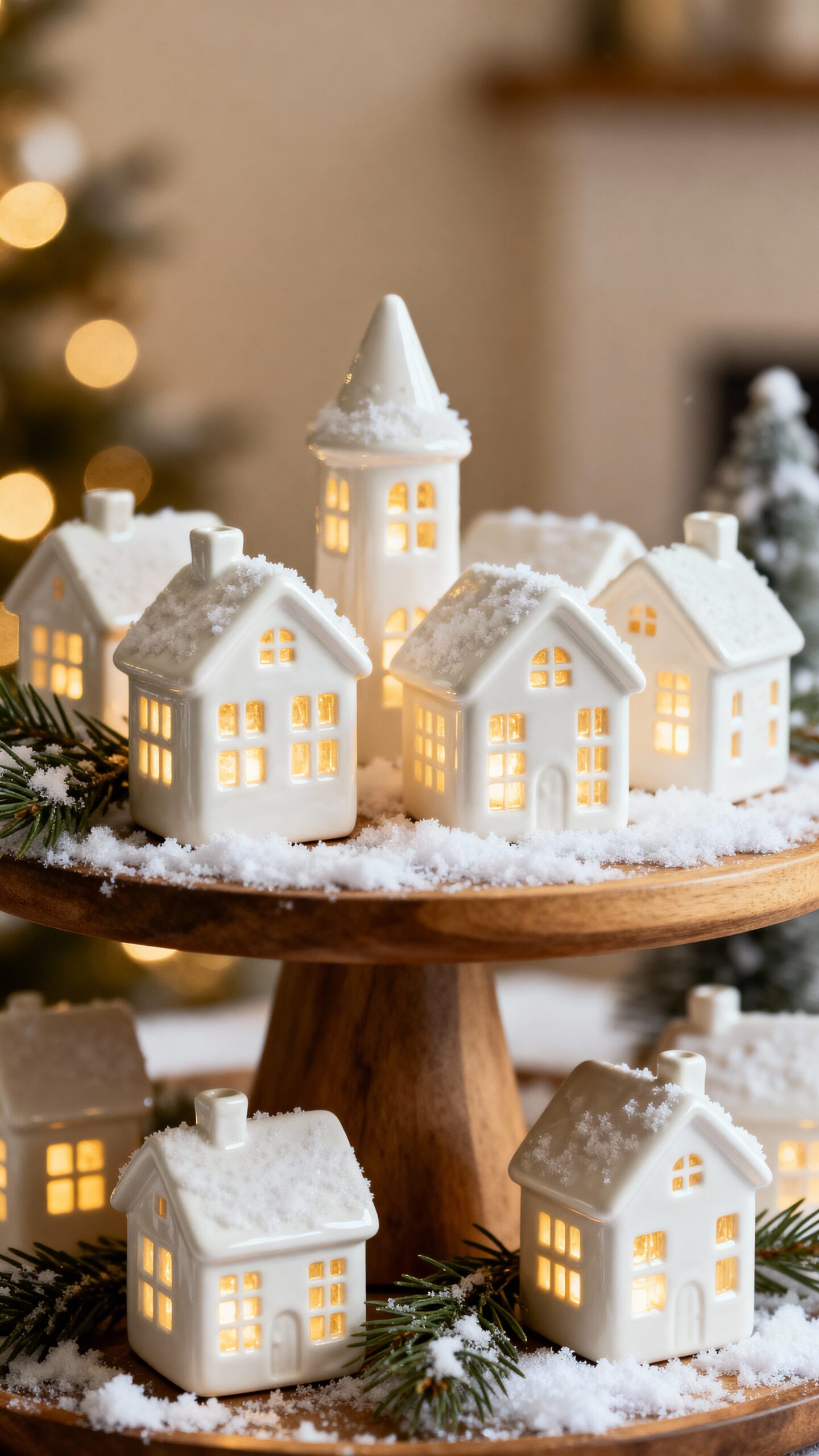 enchanting miniature holiday village display